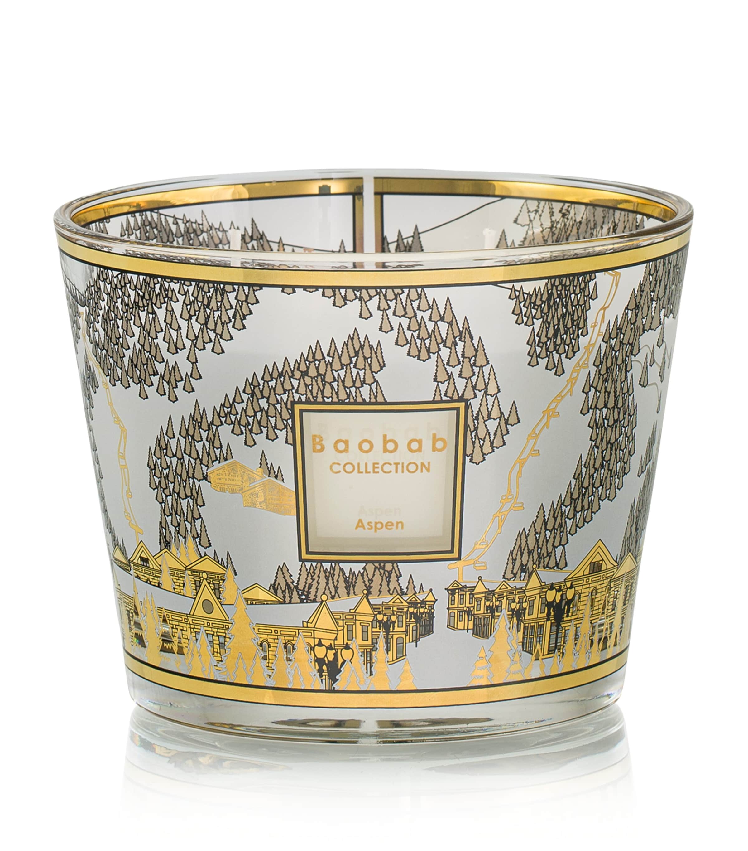 Baobab Collection Aspen Candle (500g) White & Gold