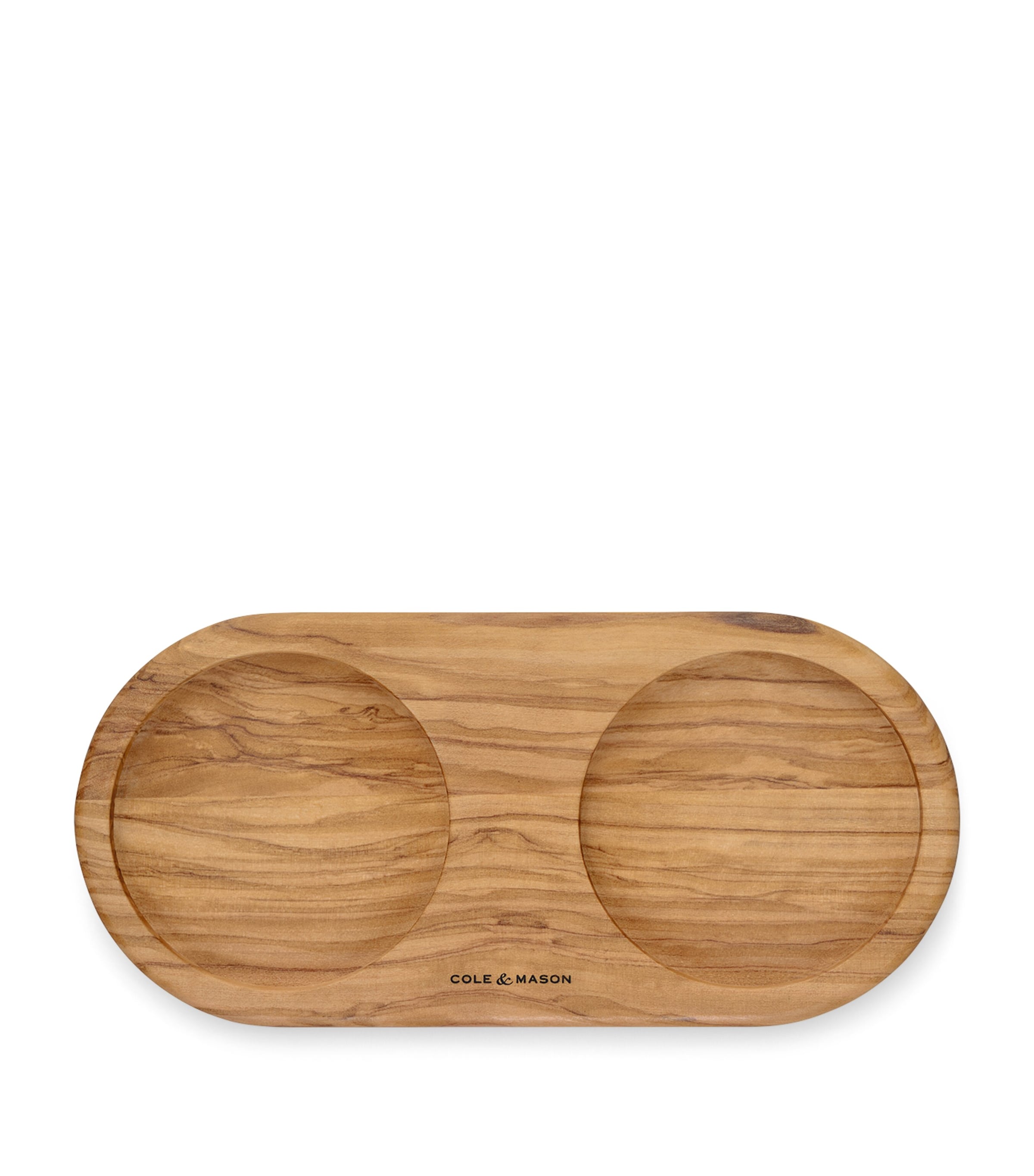 Cole & Mason Olive Wood Portobello Mill Tray Brown