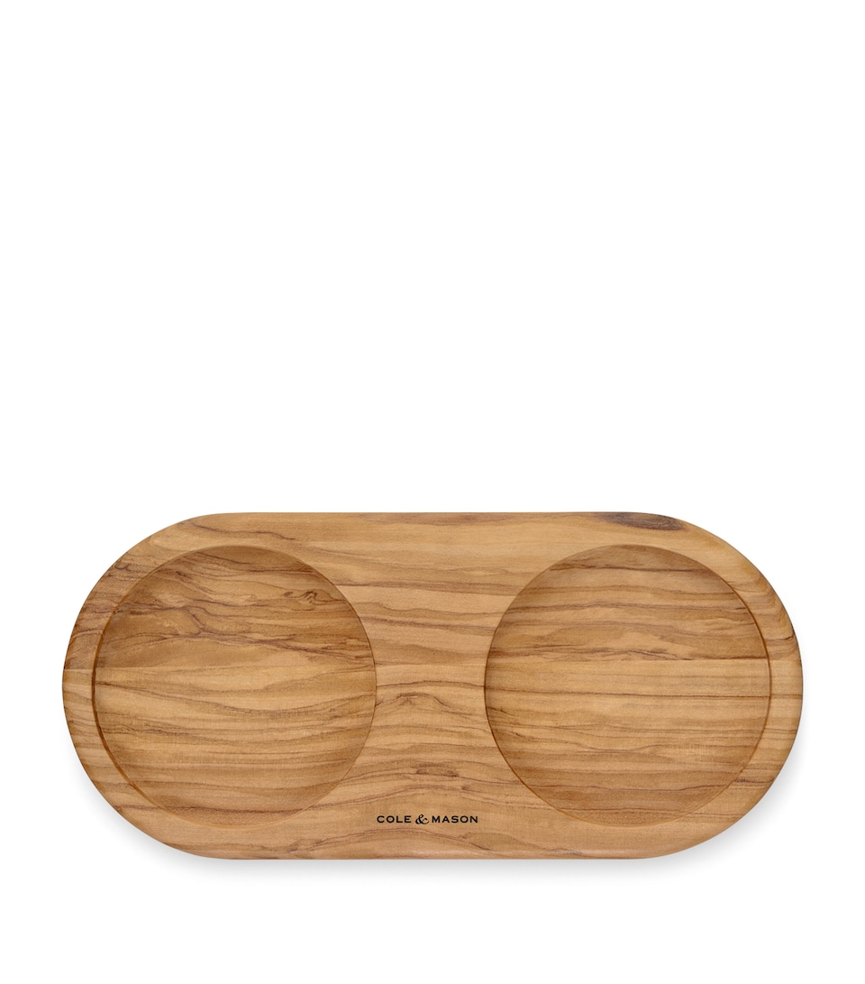 Cole & Mason Olive Wood Portobello Mill Tray Brown