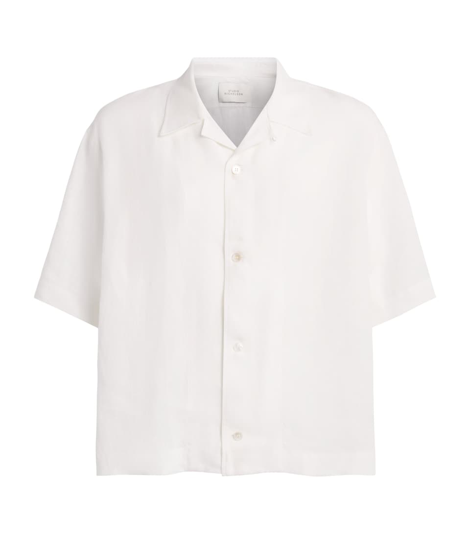 Studio Nicholson Mens Linen Relaxed Shirt Milk