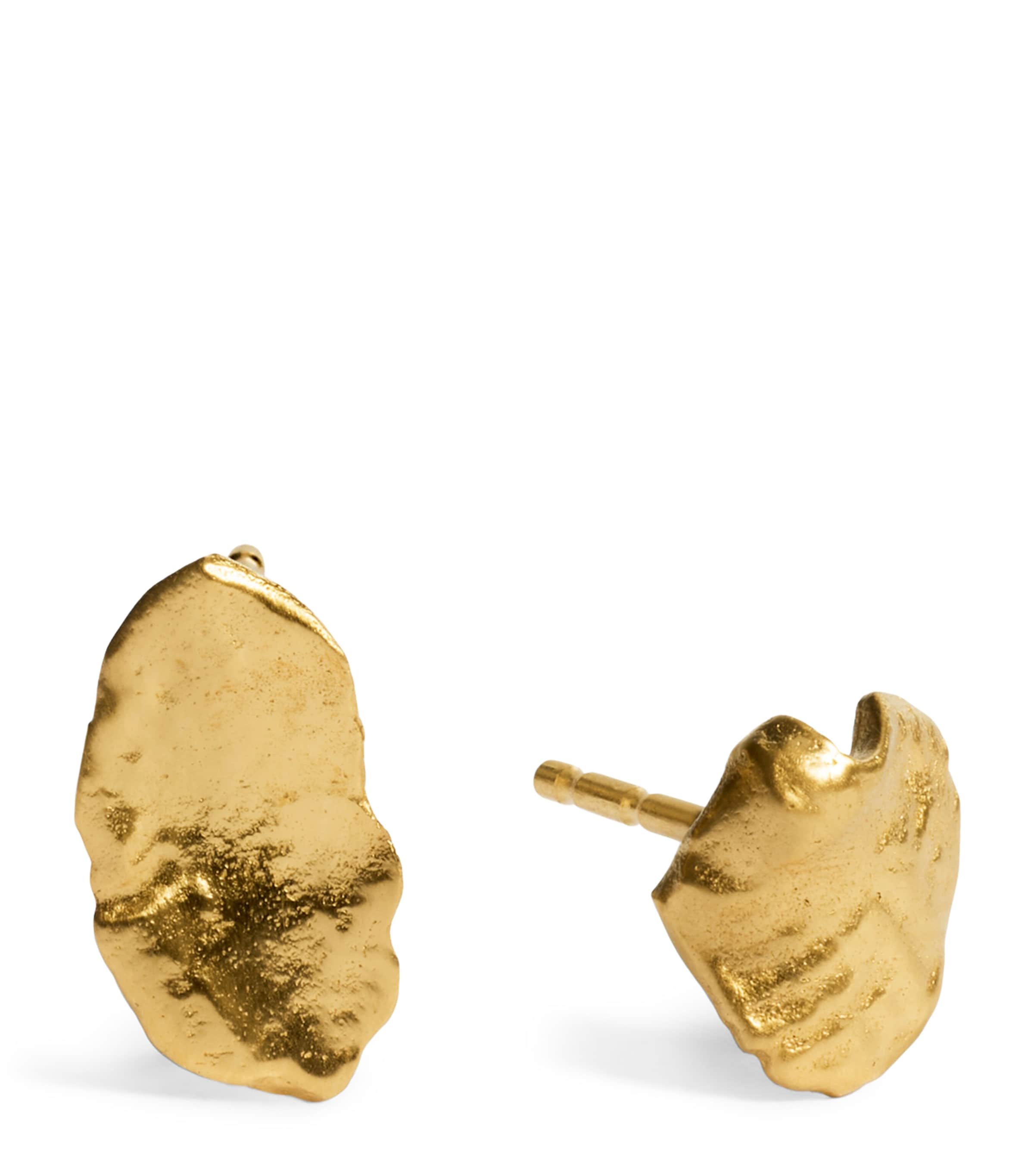 Monica Vinader Small Gold Vermeil Fragments Earrings Gold