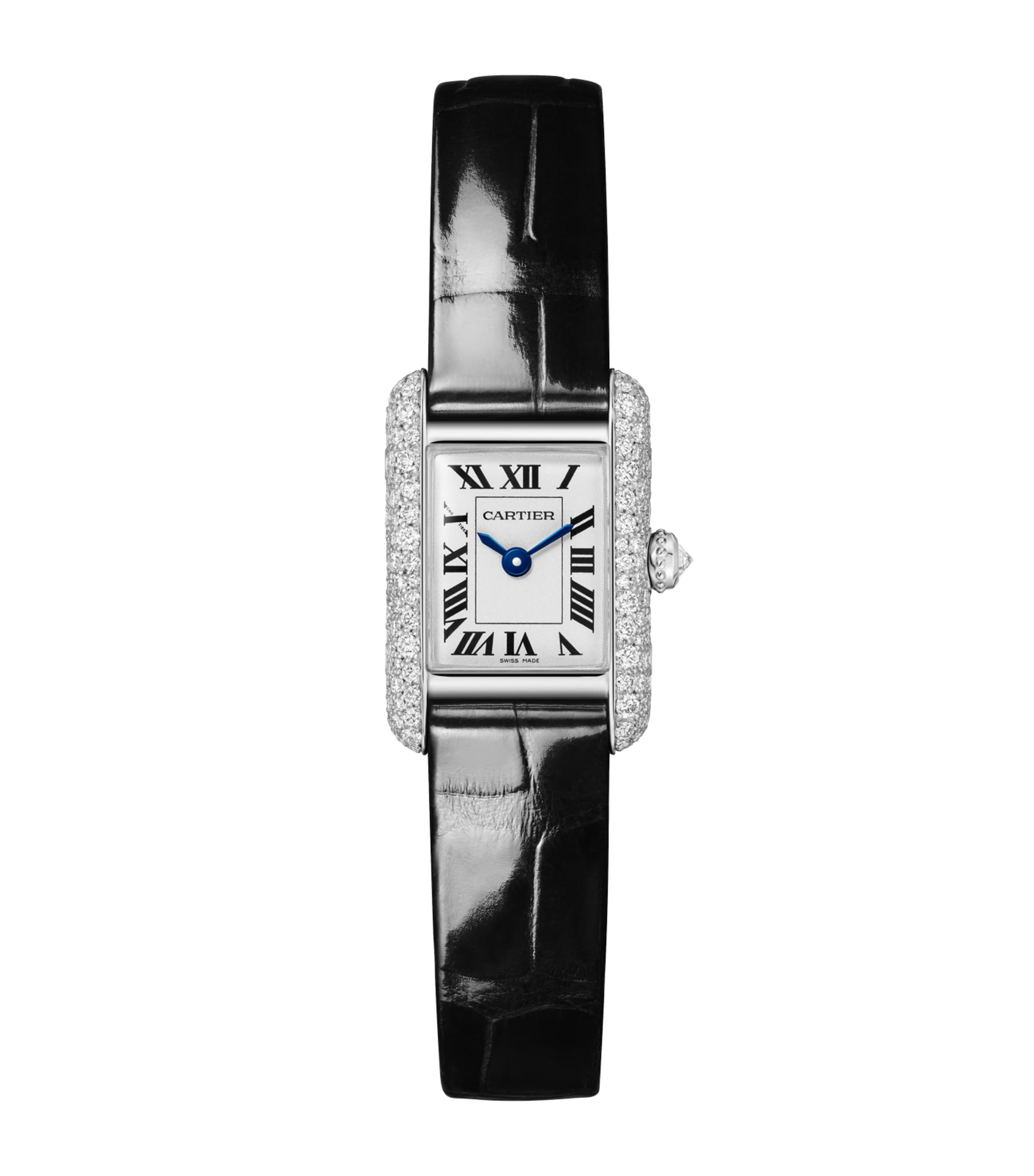 Cartier White Gold and Diamond Tank Louis Watch 16.5mm White Gold