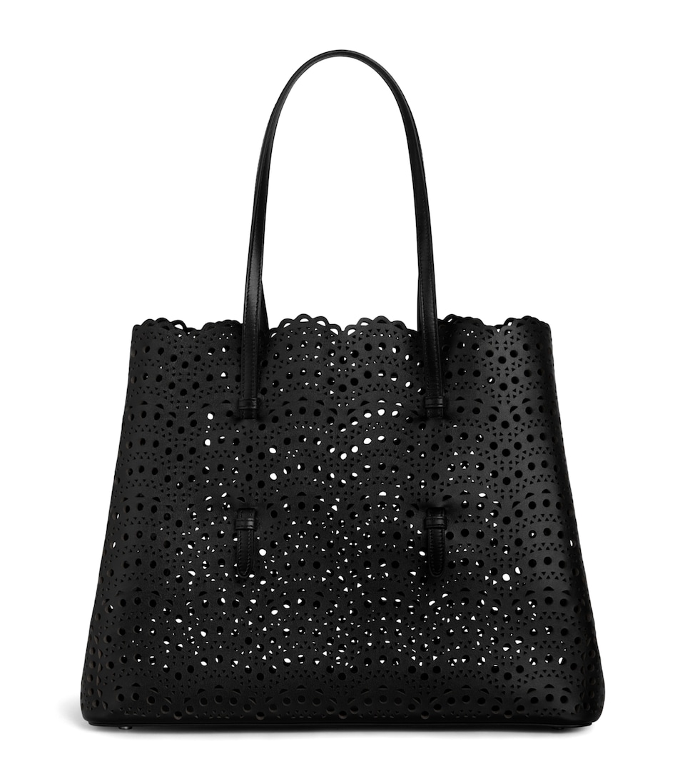 Alaïa Leather Mina Vienne Top Handle Bag Black