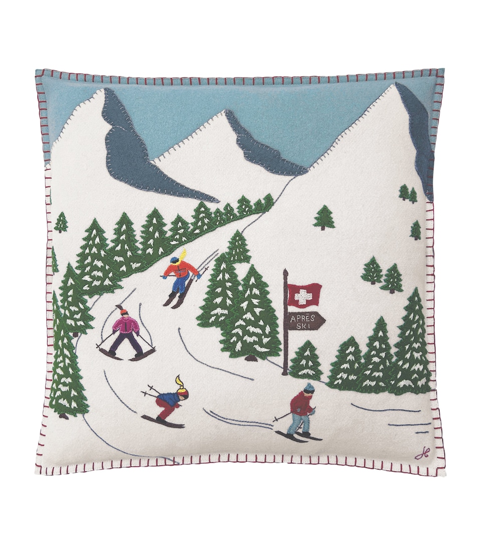 Jan Constantine Après-Ski Run Cushion Cream/multi