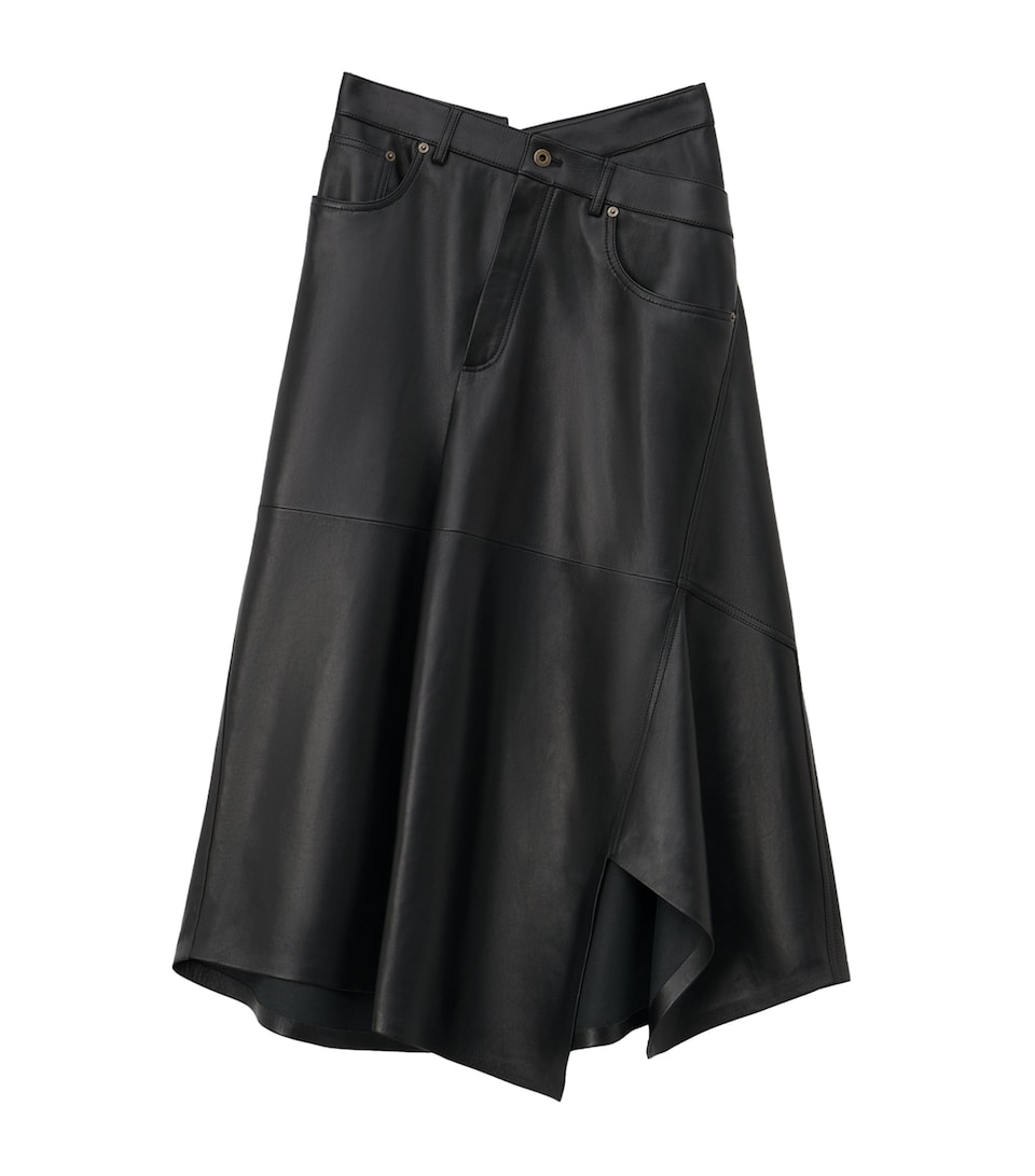 Cotton Asymmetric Midi Skirt