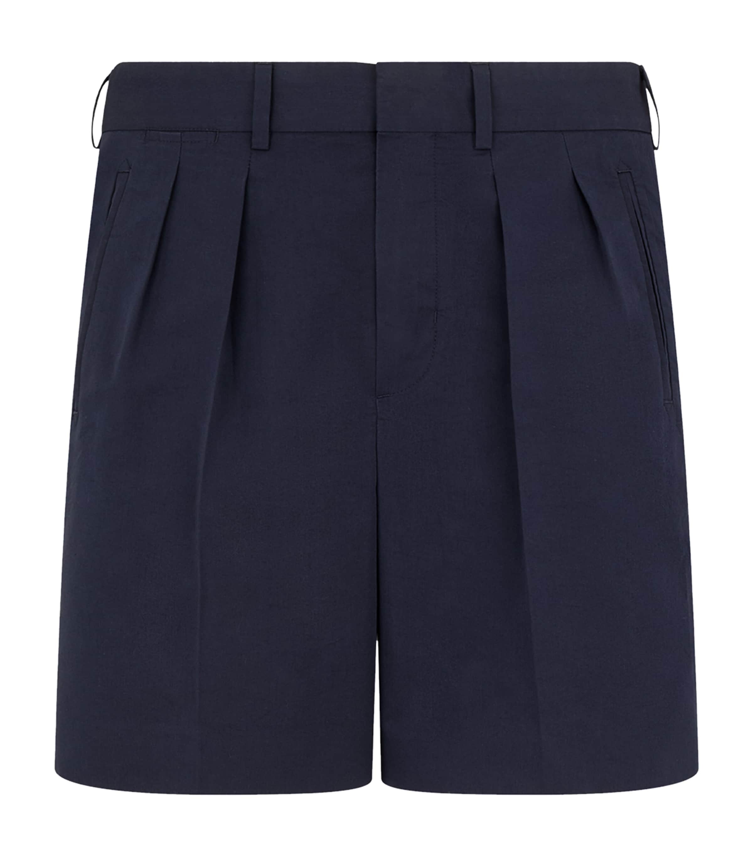 Cotton-Silk Tailored Shorts