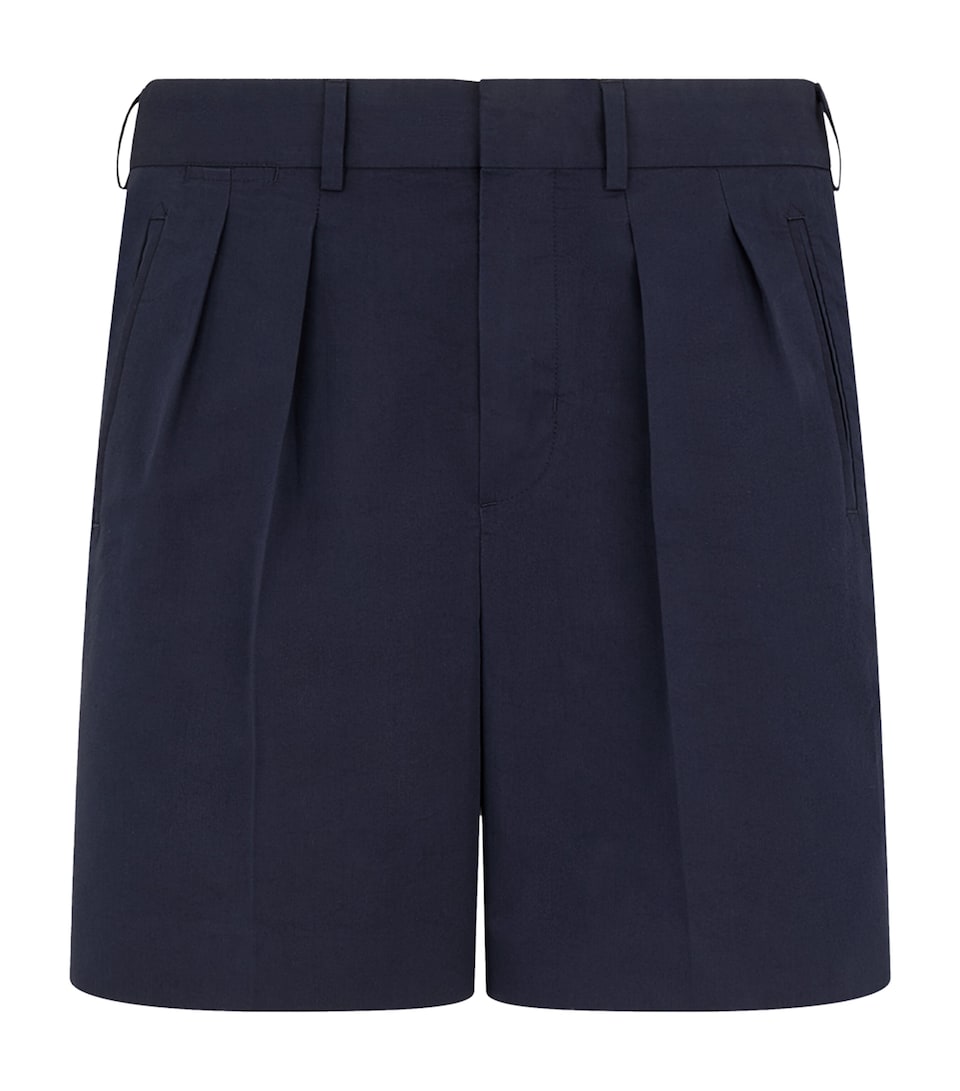 Cotton-Silk Tailored Shorts