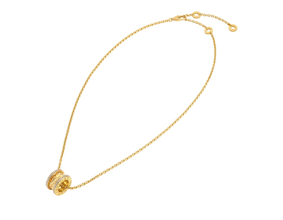 Bvlgari Yellow Gold and Diamond B.zero1 Necklace Yellow Gold