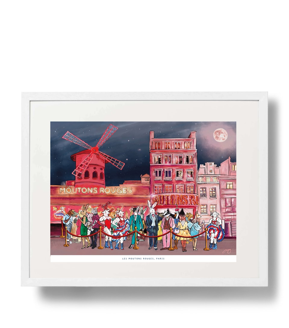Les Moutons Rouges Paris Print (42cm x 59cm)