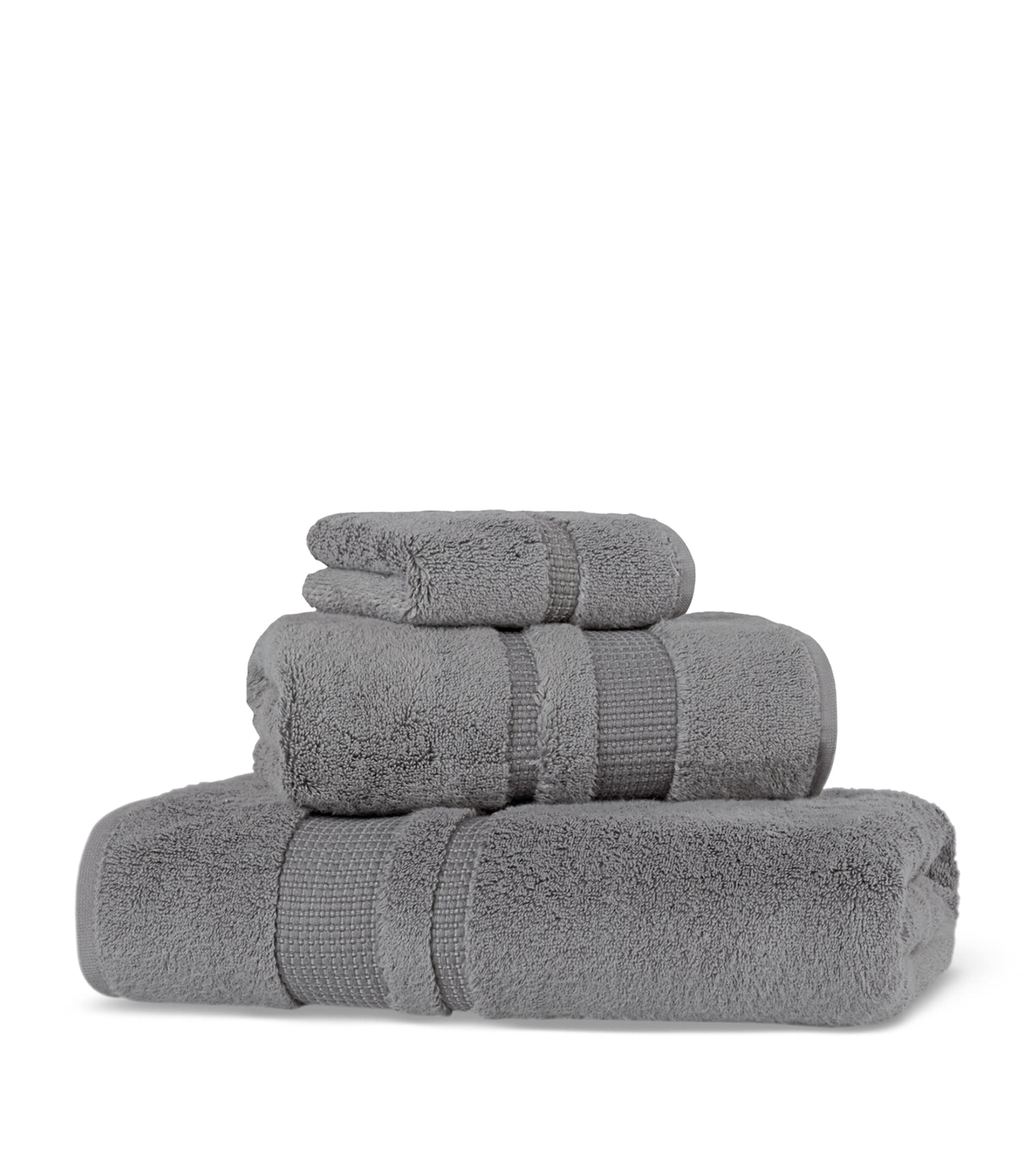 Hamam Cotton Pera Bath Towel (70cm x 140cm) Castor Gray