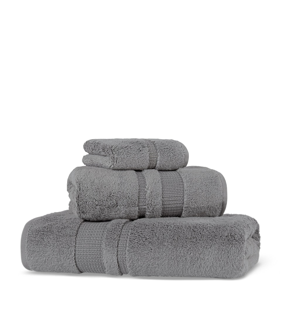 Hamam Cotton Pera Bath Towel (70cm x 140cm) Castor Gray