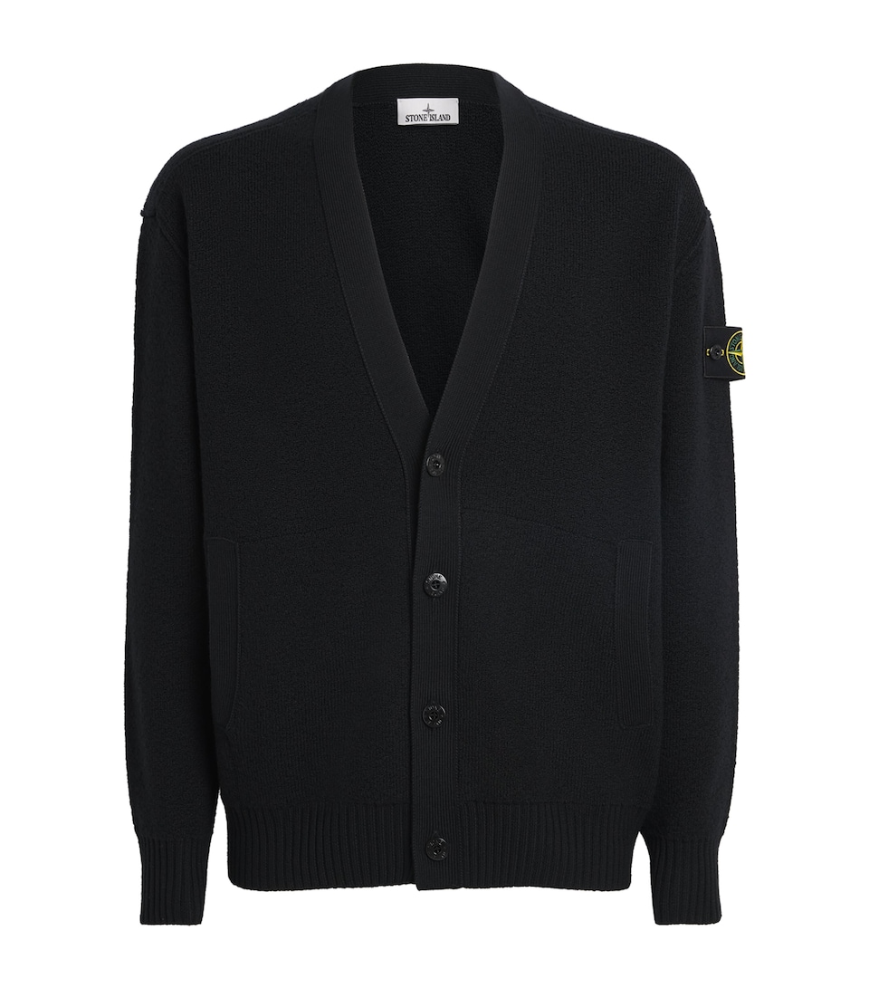 Stone Island Mens Virgin Wool Compass Cardigan