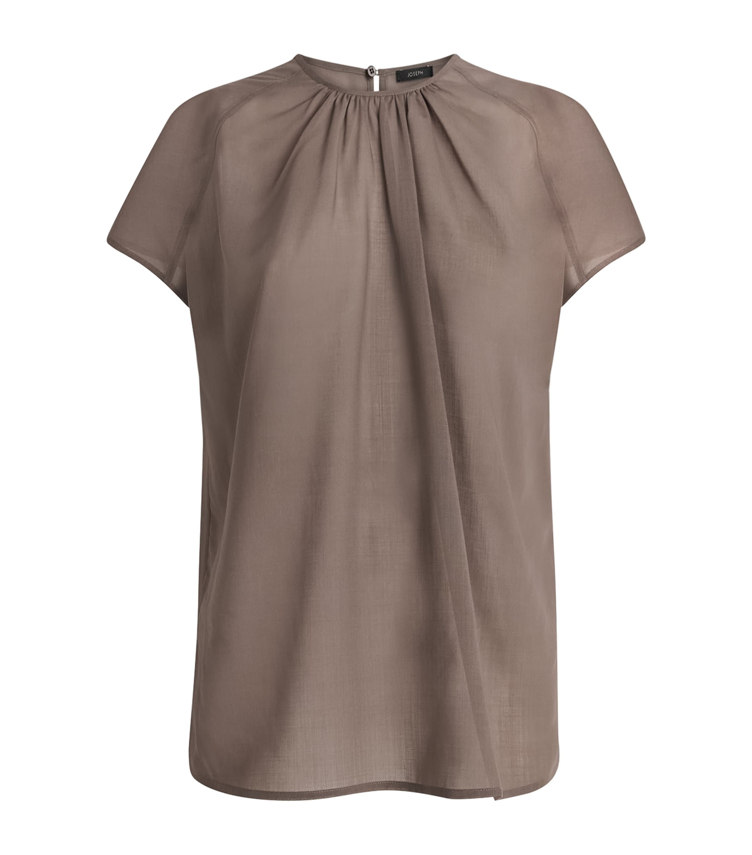 Wool-Blend Broca Blouse