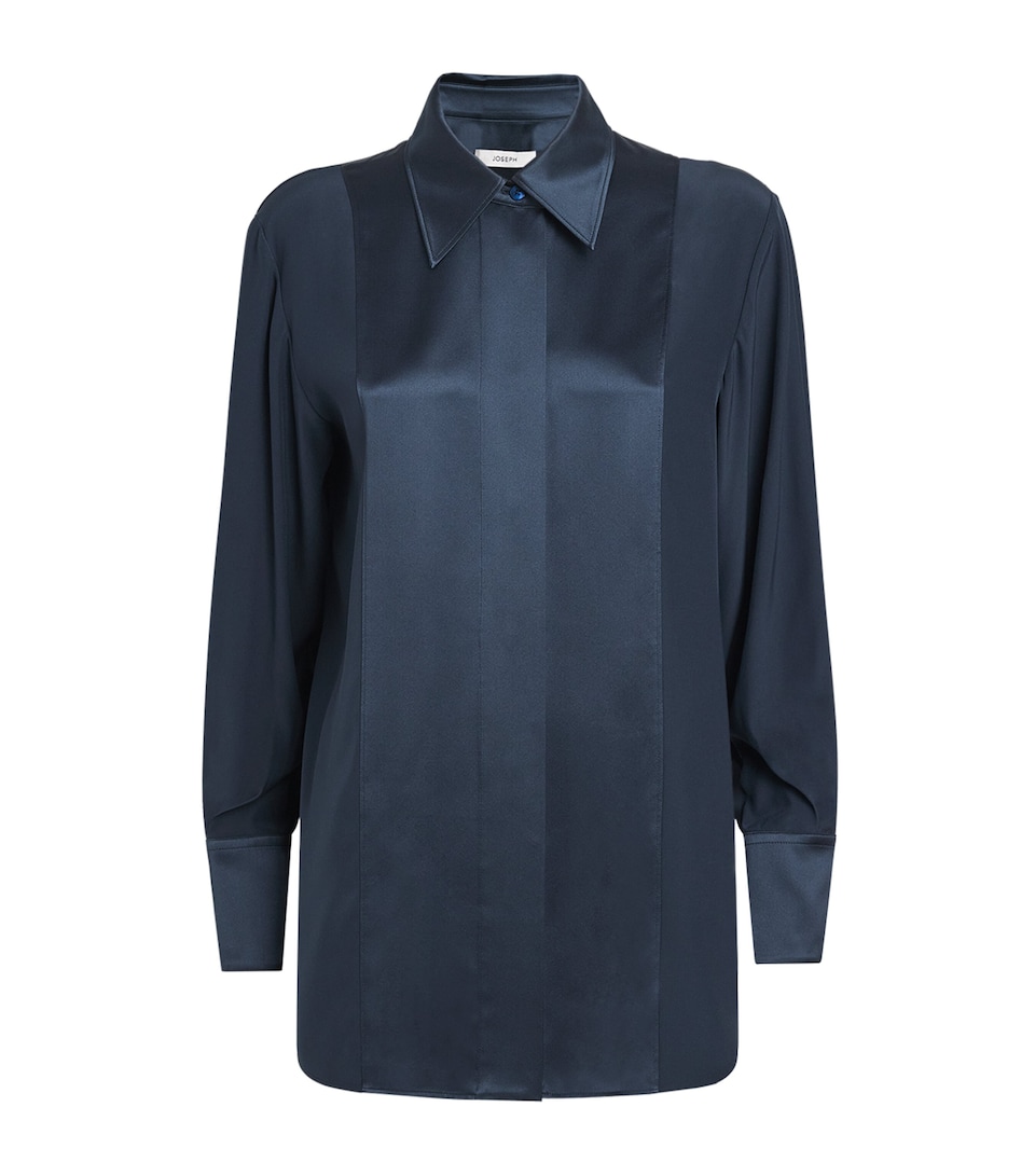 Joseph Womens Silk Childs Blouse Indigo