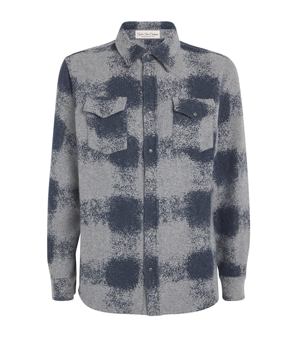 Unisex Cashmere Jacquard Taos Shirt