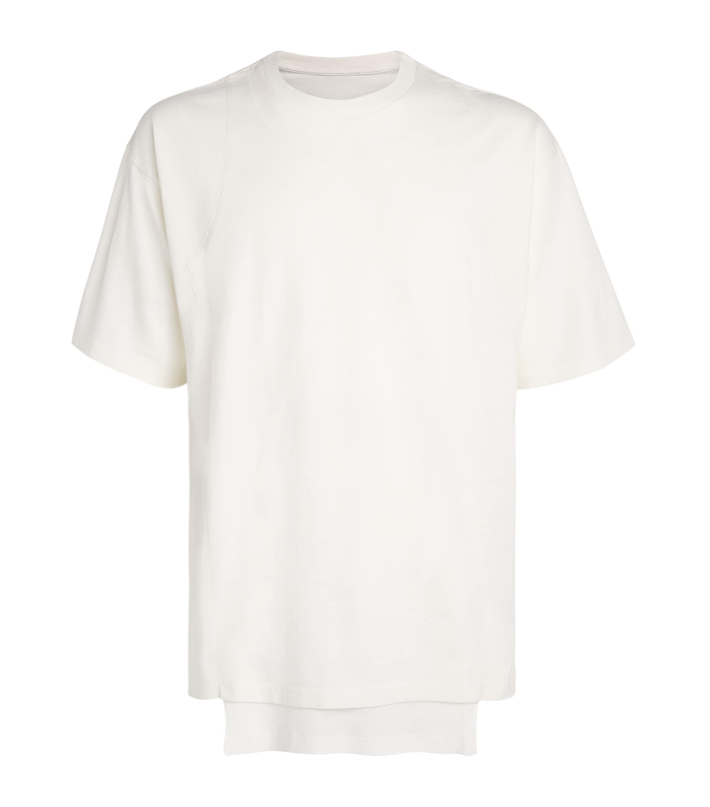 Maison Margiela Mens Cotton Double-Layered T-Shirt Off White