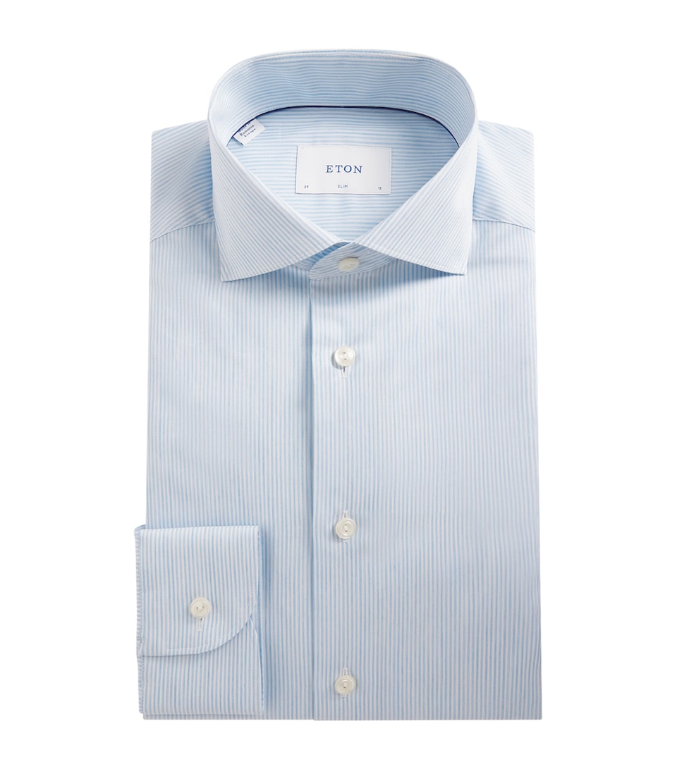 Cotton Twill Melange Stripe Shirt