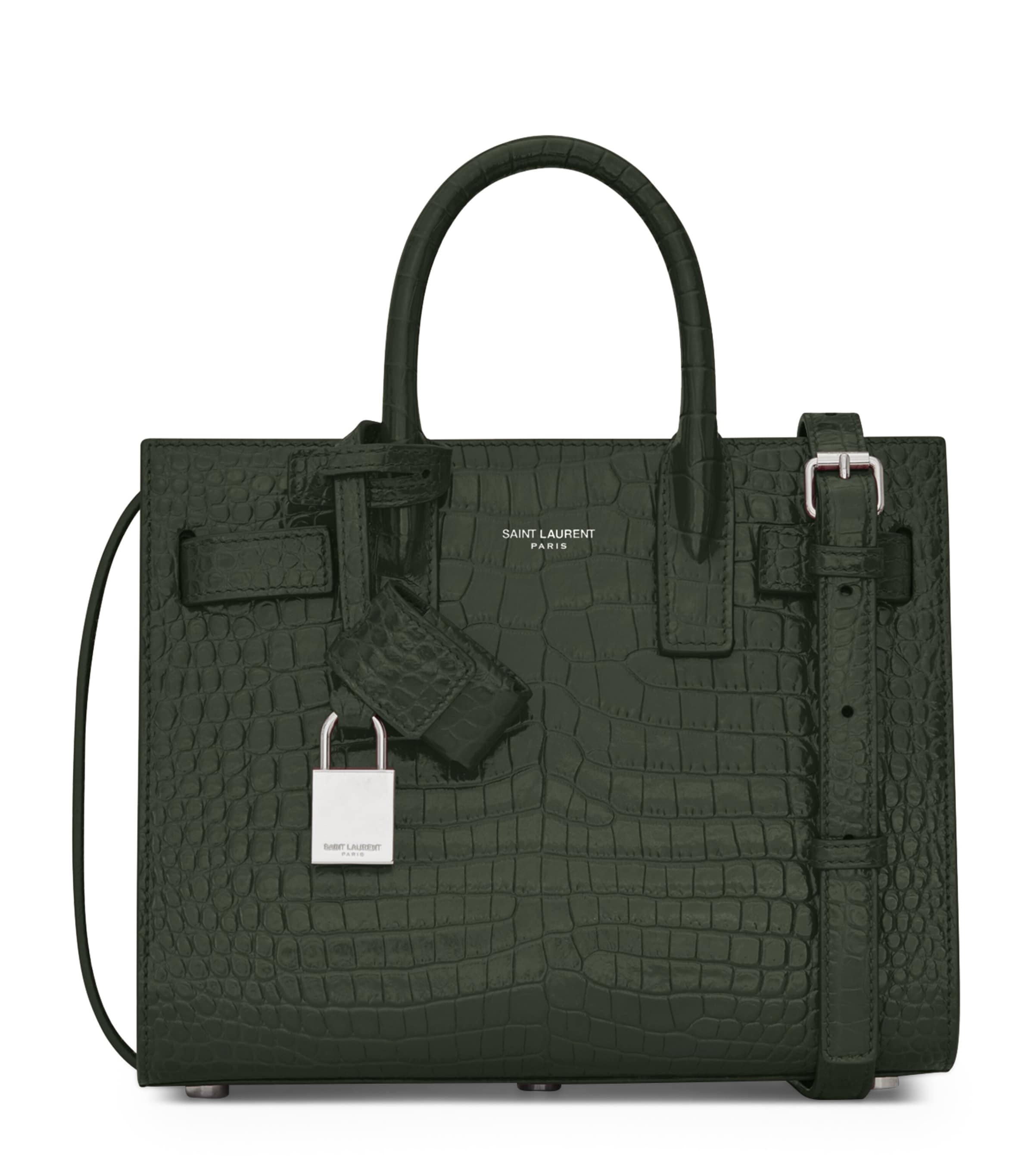 Nano Sac de Jour Croc-Embossed Tote Bag