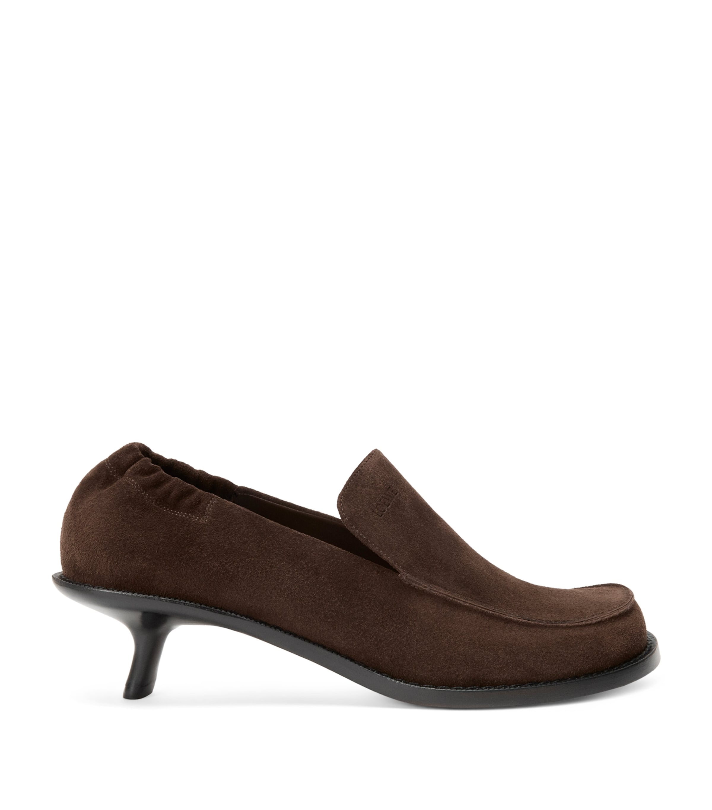 Suede Flex Heeled Loafers 45