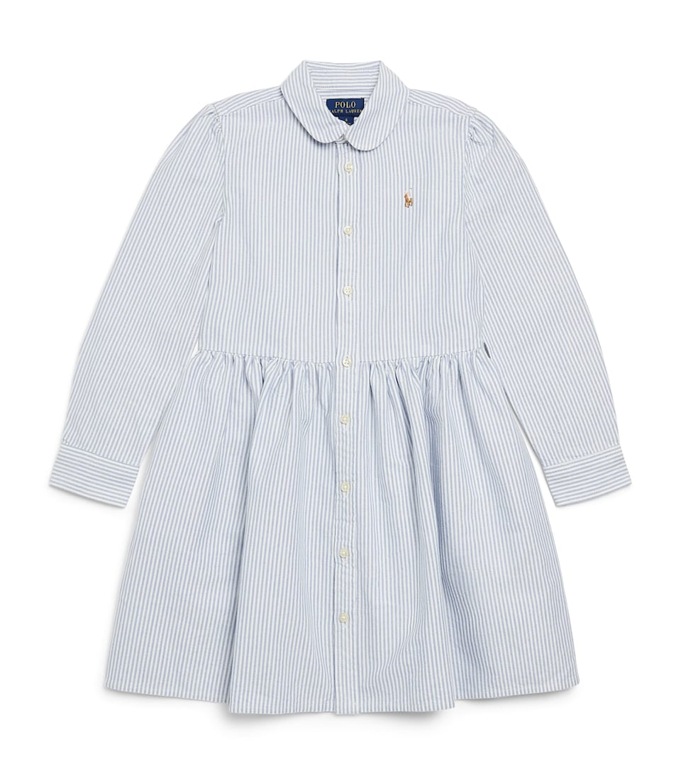Ralph Lauren Kids Cotton Stripe Shirt Dress (2-6 Years) Bsr Blue/white