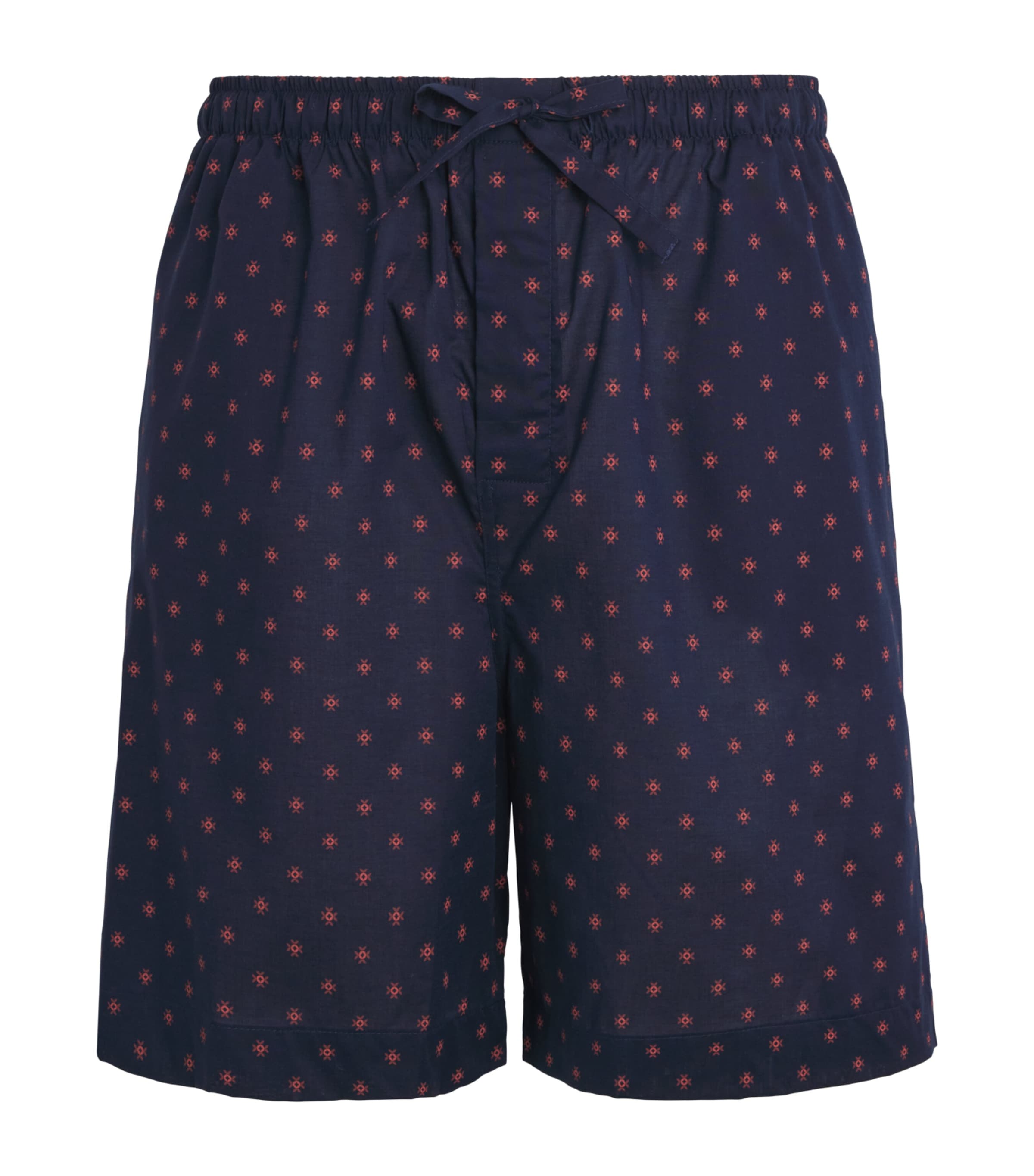 Derek Rose Mens Printed Nelson Lounge Shorts Nav
