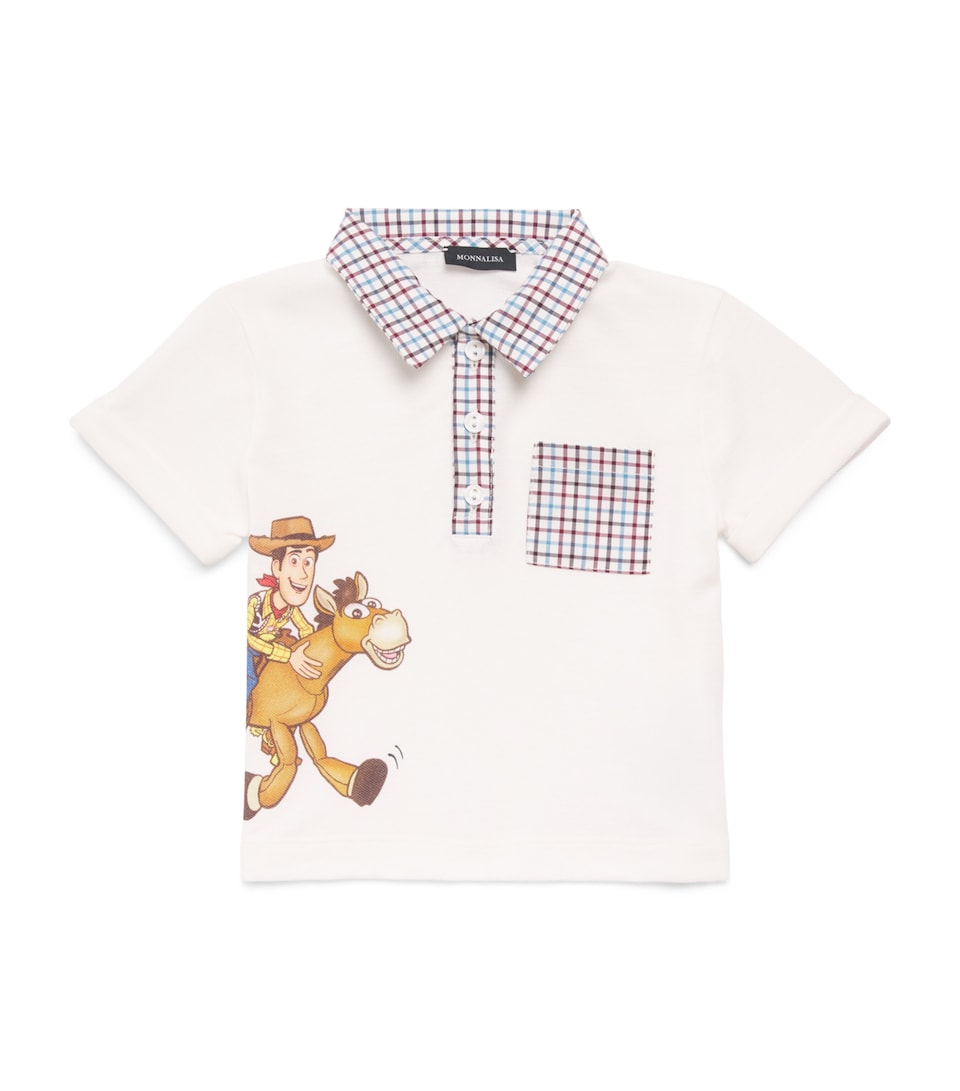 Monnalisa x Disney Pixar Toy Story Polo Shirt (6 Months - 6 Years) Panna