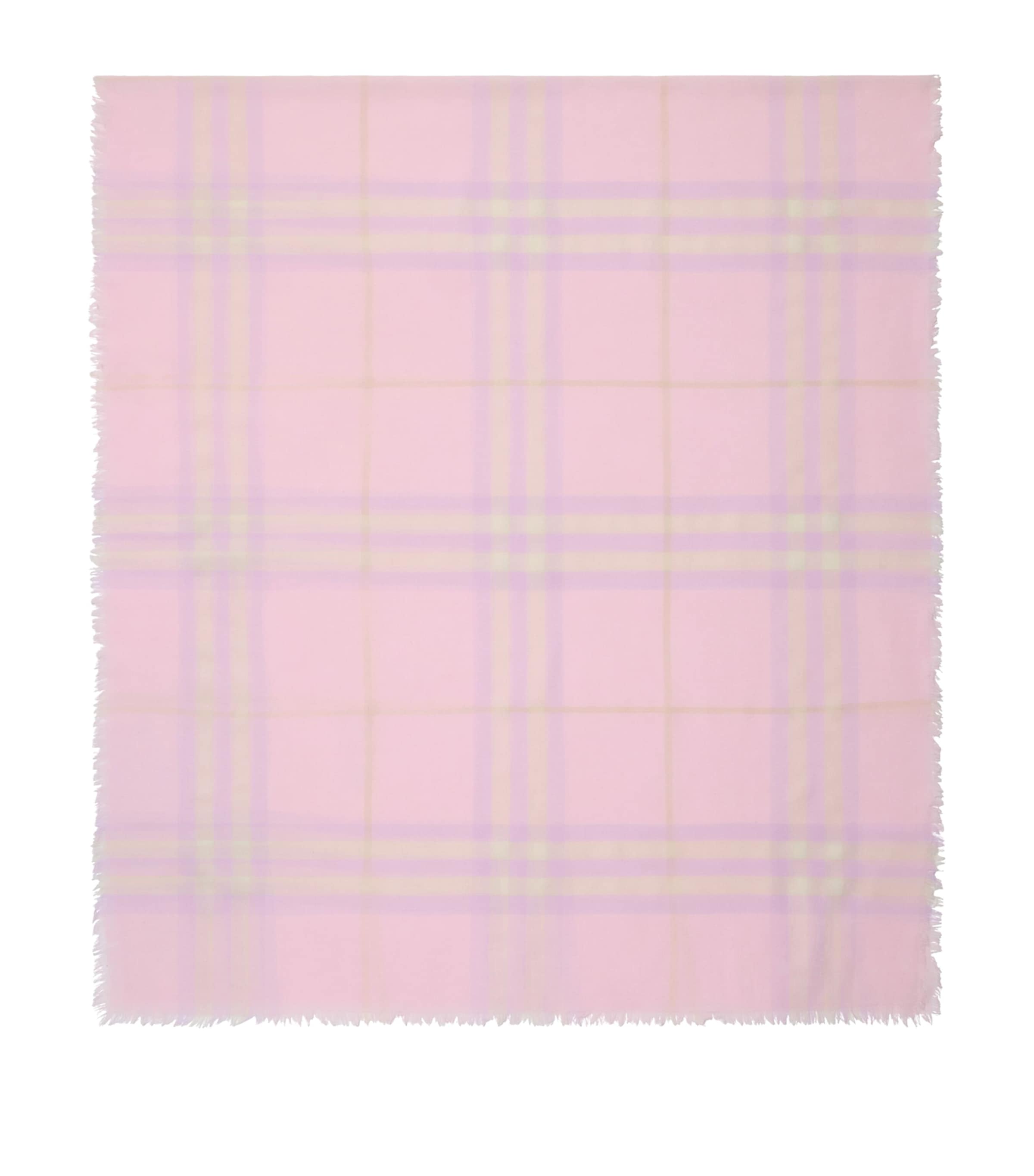 Wool Wide Check Scarf