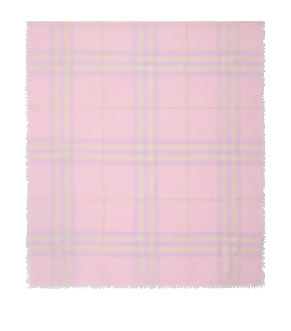 Wool Wide Check Scarf