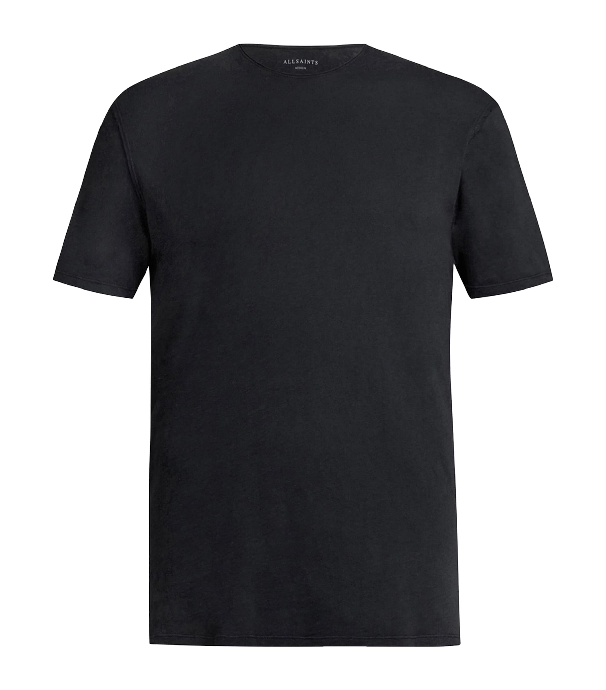 AllSaints Mens Organic Cotton Figure T-Shirt Jet Black