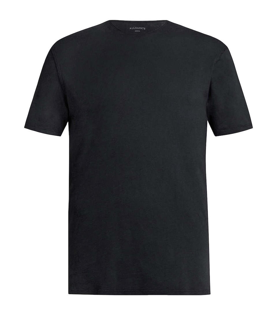 AllSaints Mens Organic Cotton Figure T-Shirt Jet Black