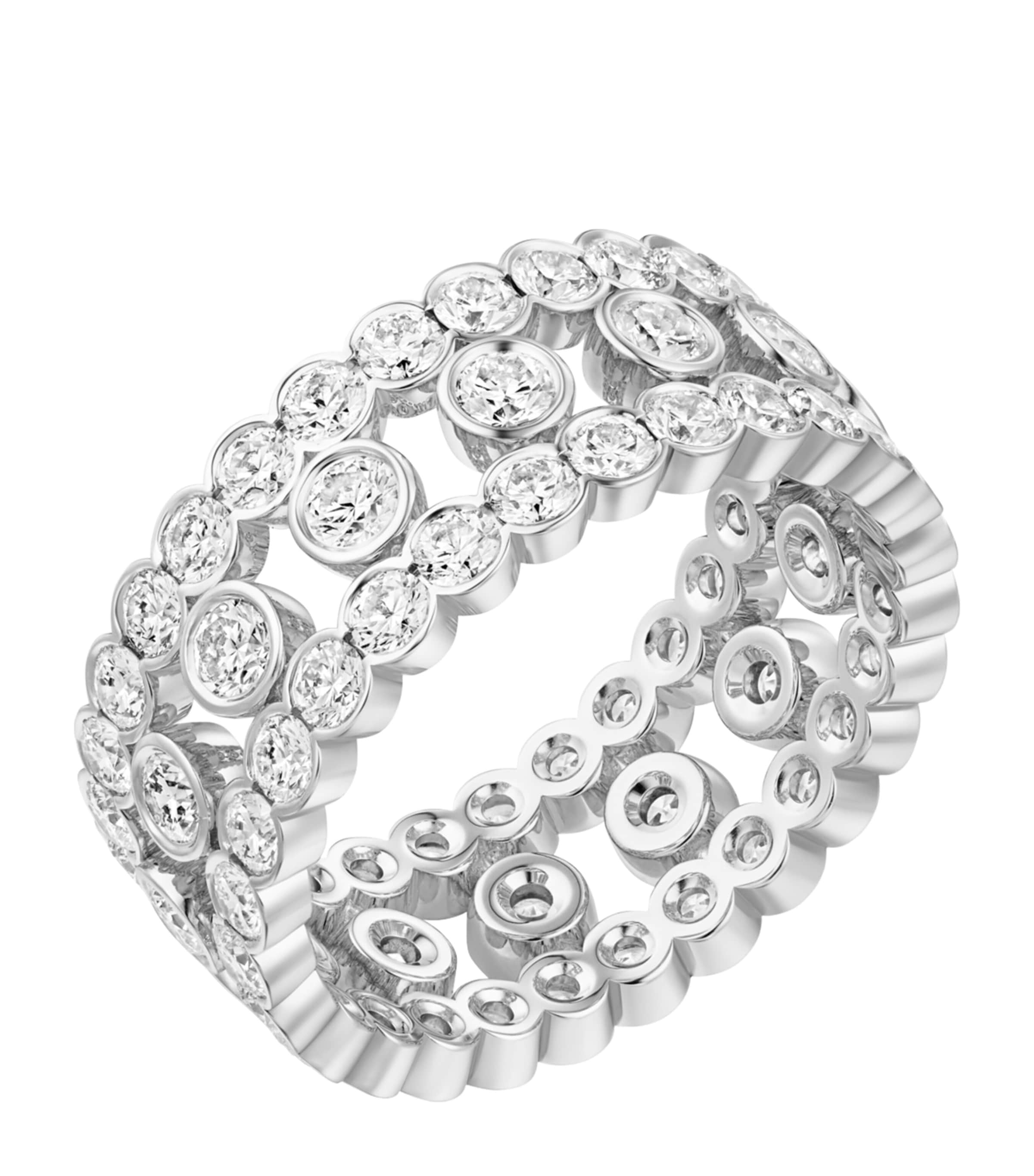 White Gold and Diamond Broderie de Cartier Ring
