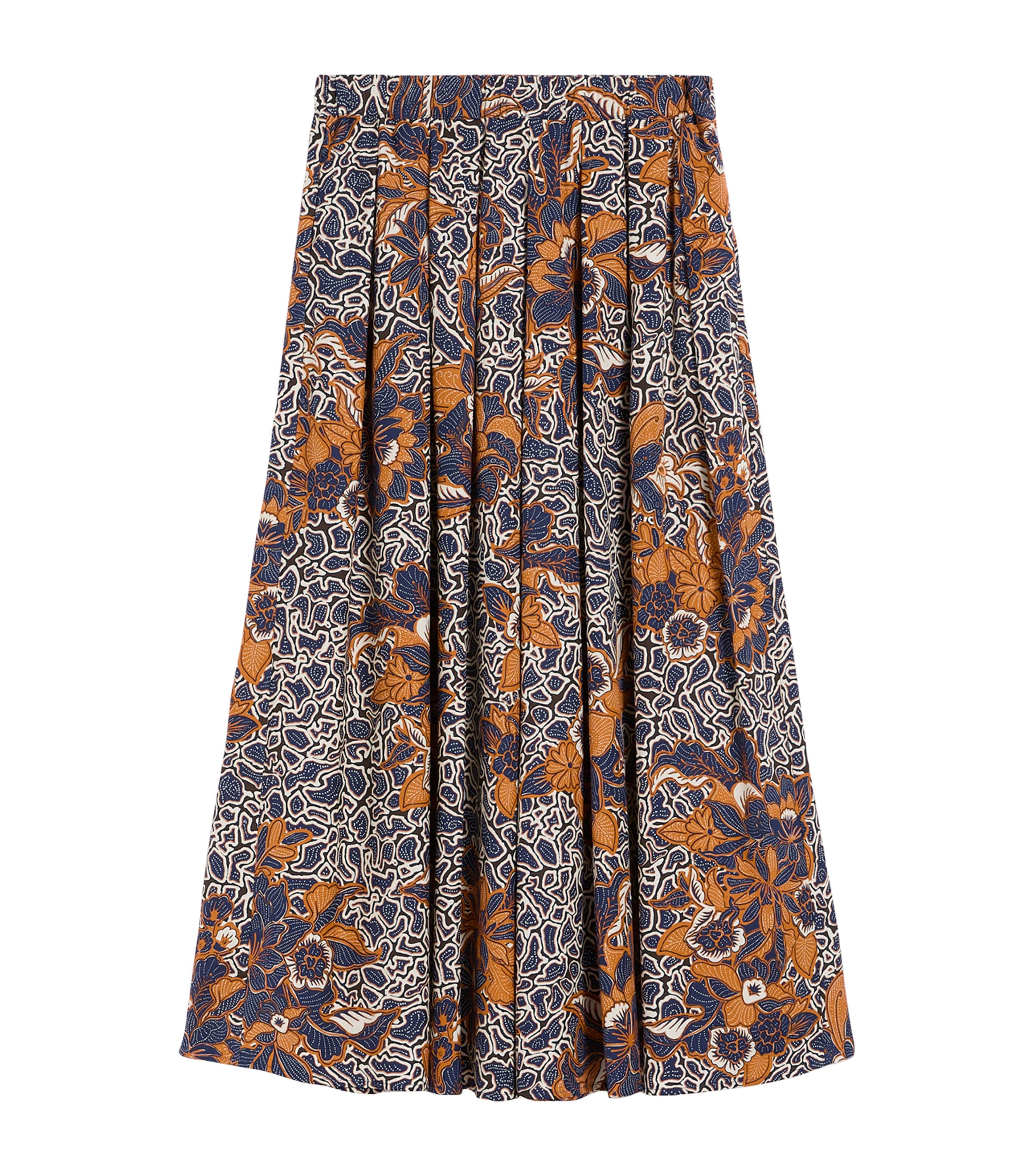 Cotton Printed Midi Skirt