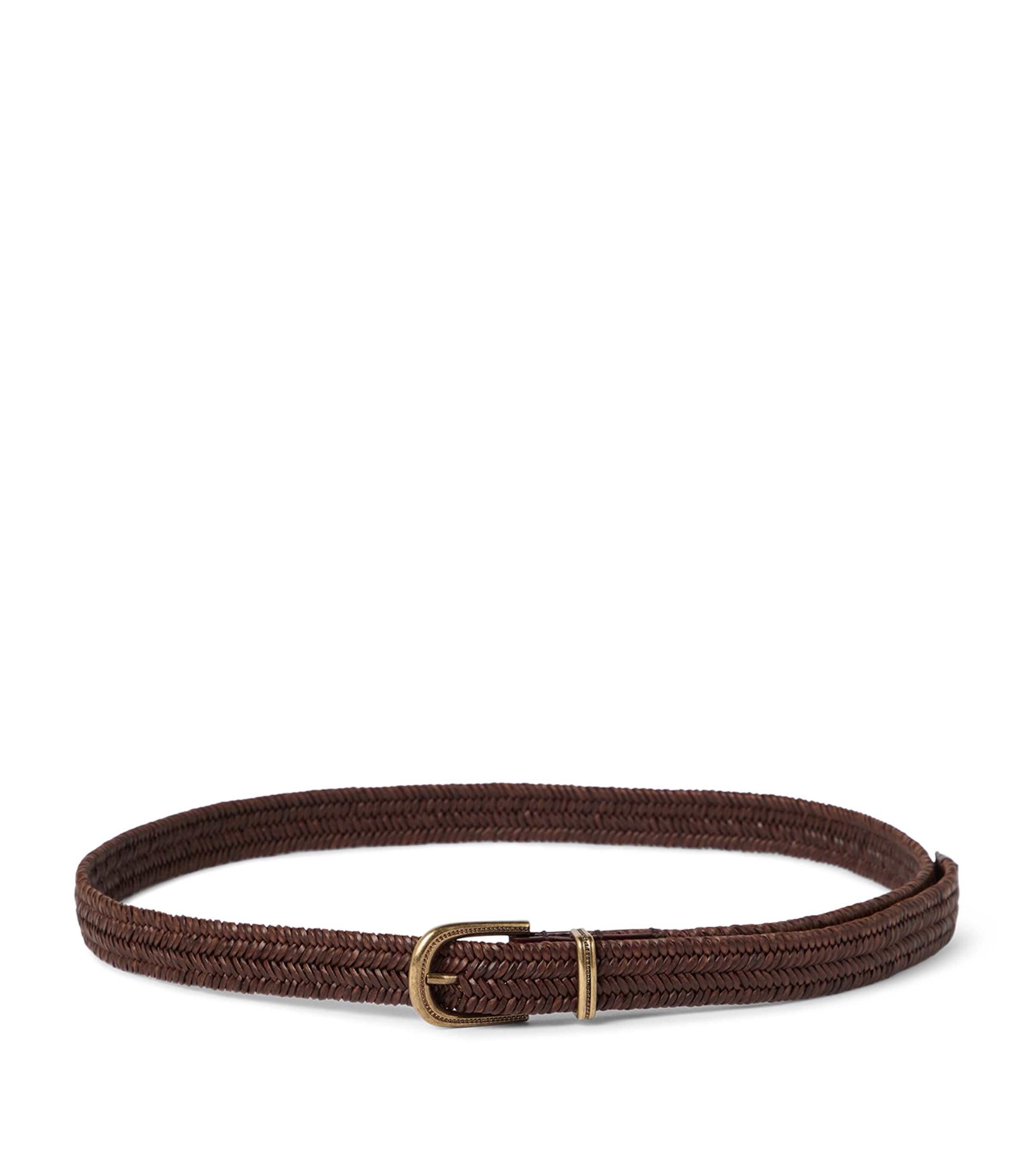 Brunello Cucinelli Suede Braided Belt | Harrods US