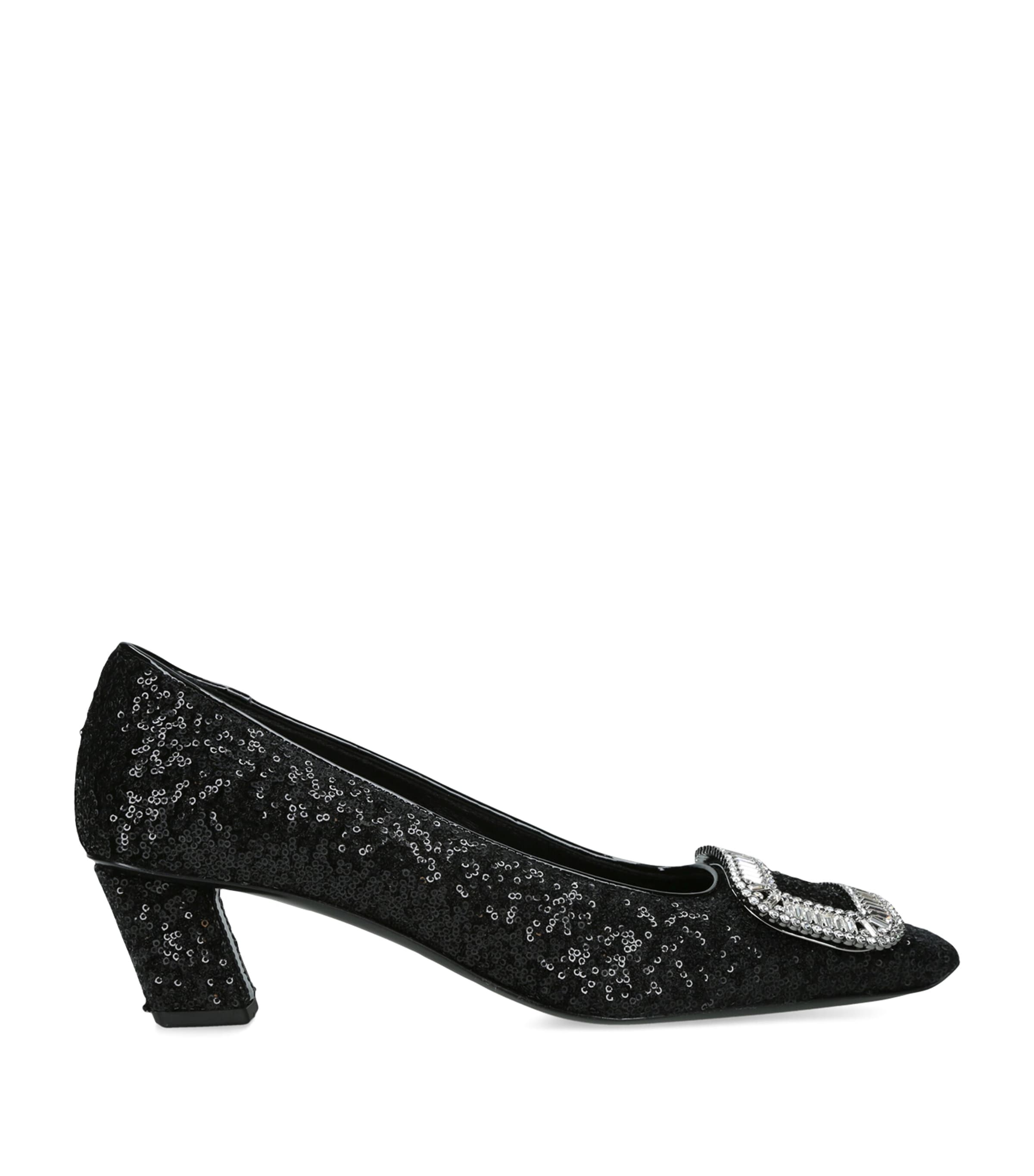 Roger Vivier Embellished Belle Vivier Pumps 45 Black