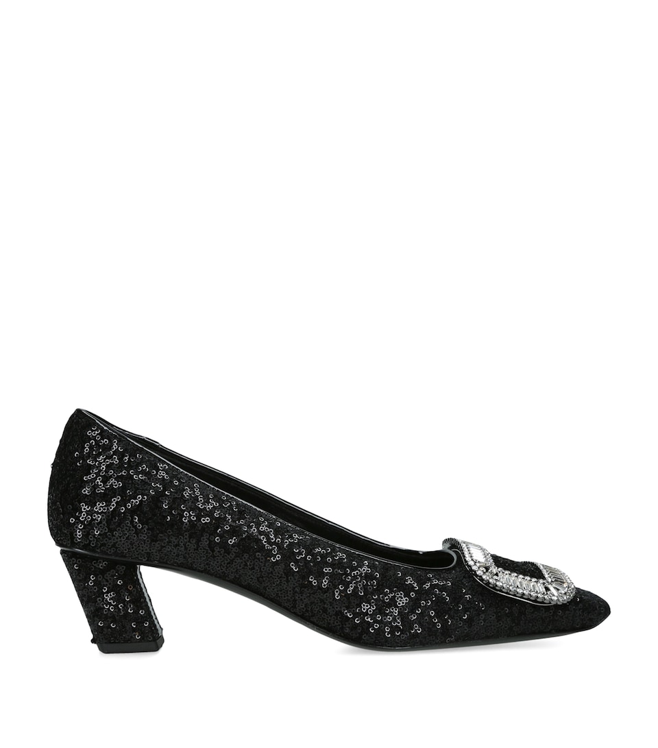 Roger Vivier Embellished Belle Vivier Pumps 45 Black