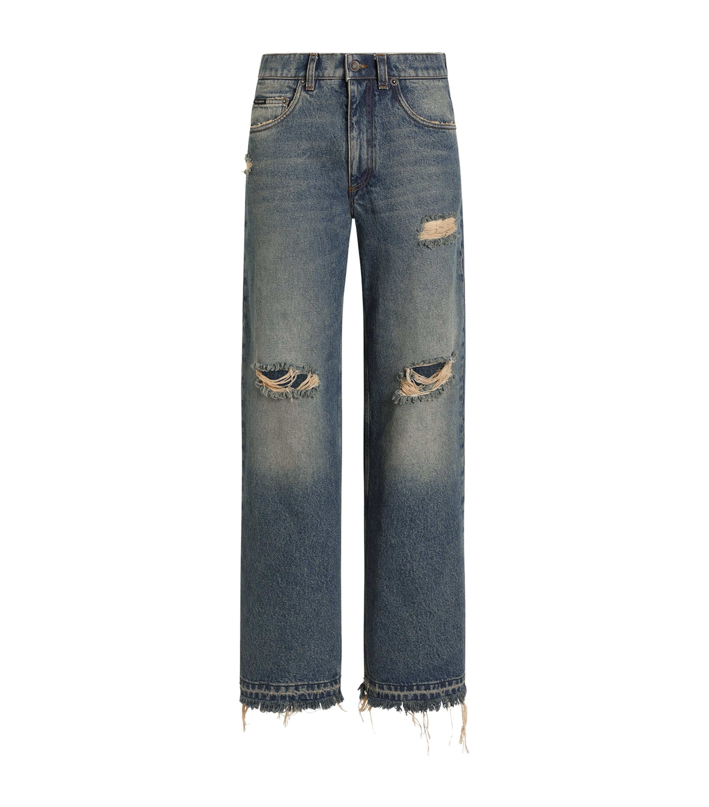 Dolce&Gabbana Womens Ripped Straight-Leg Jeans Combined Colou