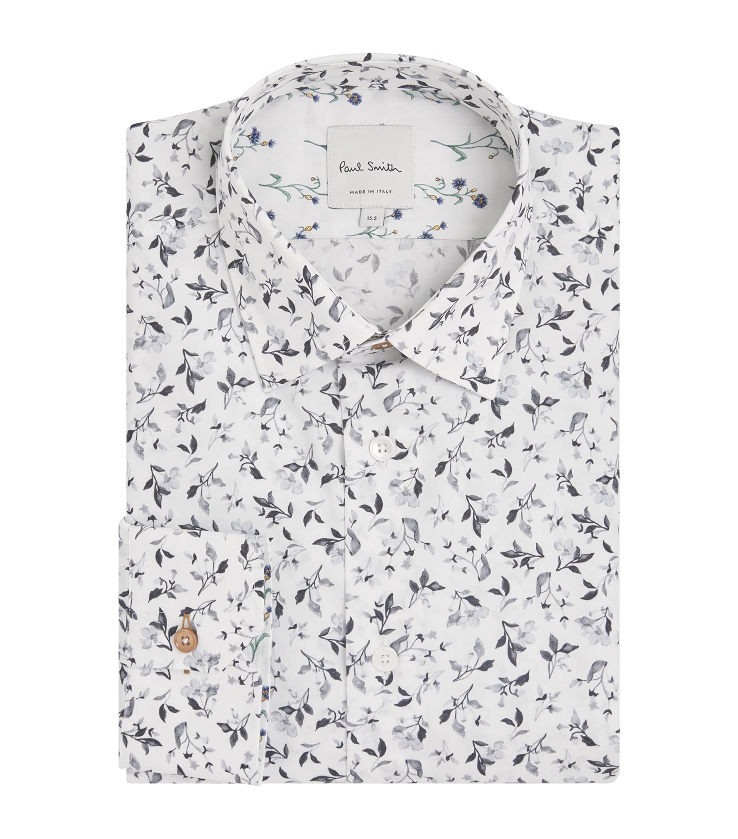 Cotton Floral Print Tailored Fit Shirt