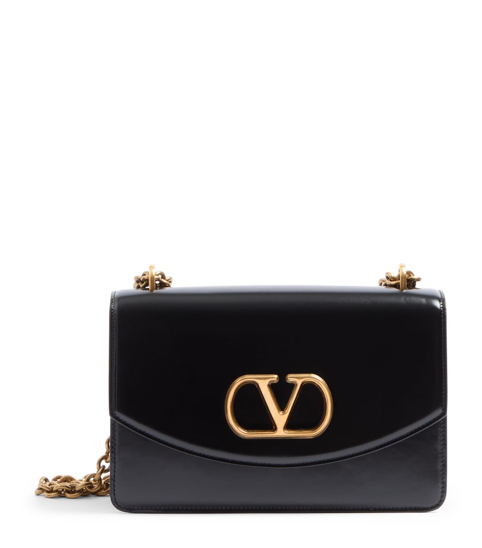 Calf Leather Vain Shoulder Bag