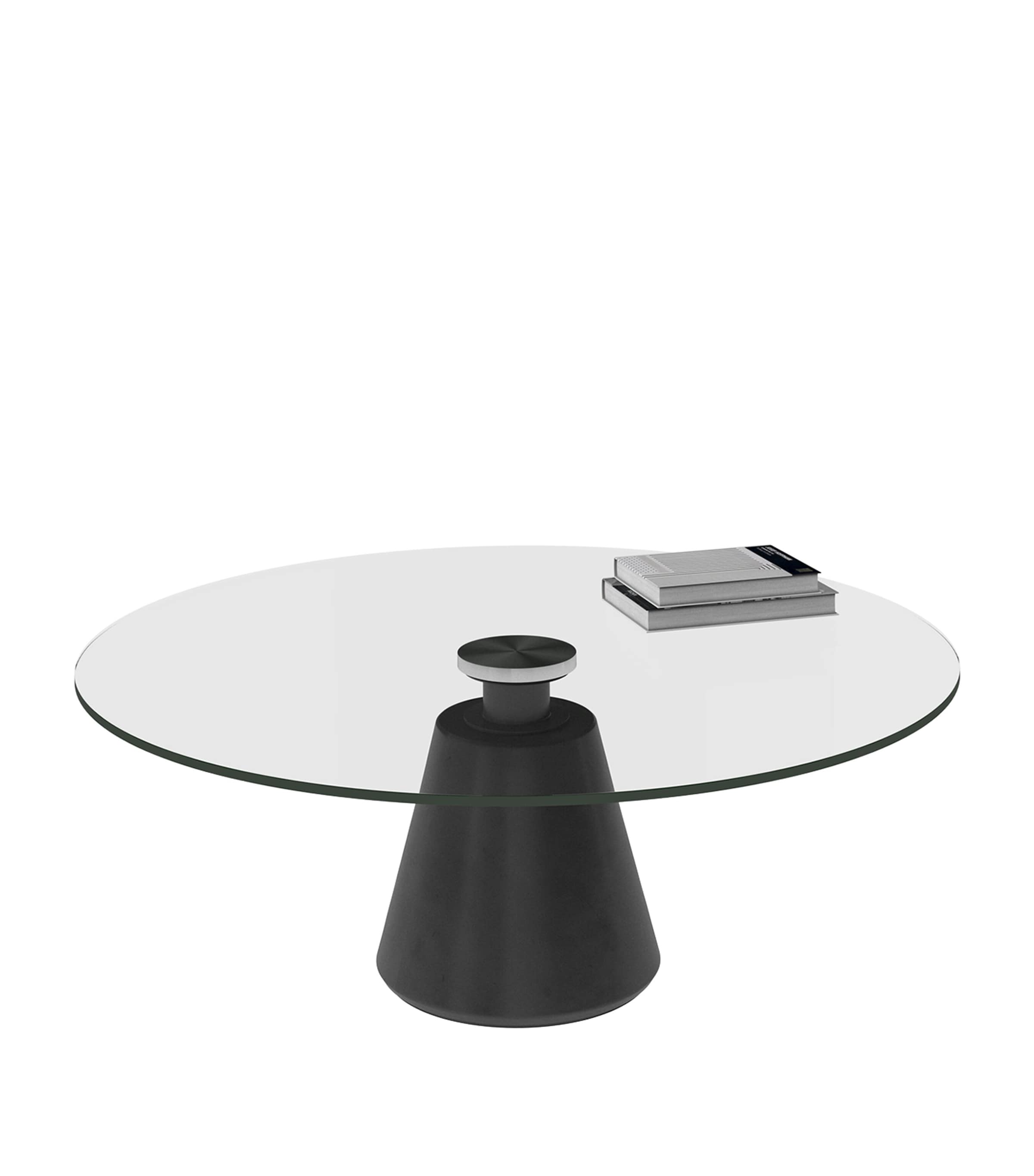 BoConcept Glass Madrid Coffee Table Clear / Matt Black