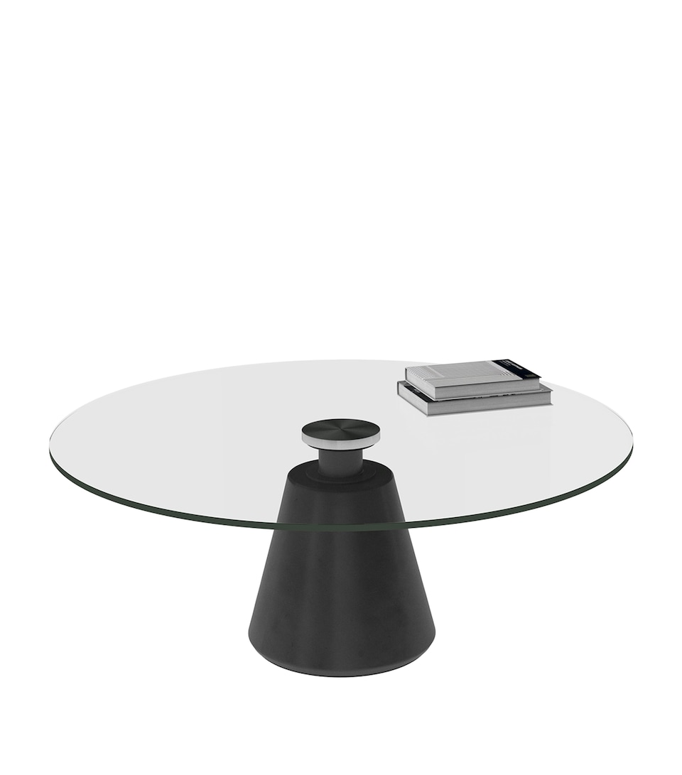 BoConcept Glass Madrid Coffee Table Clear / Matt Black