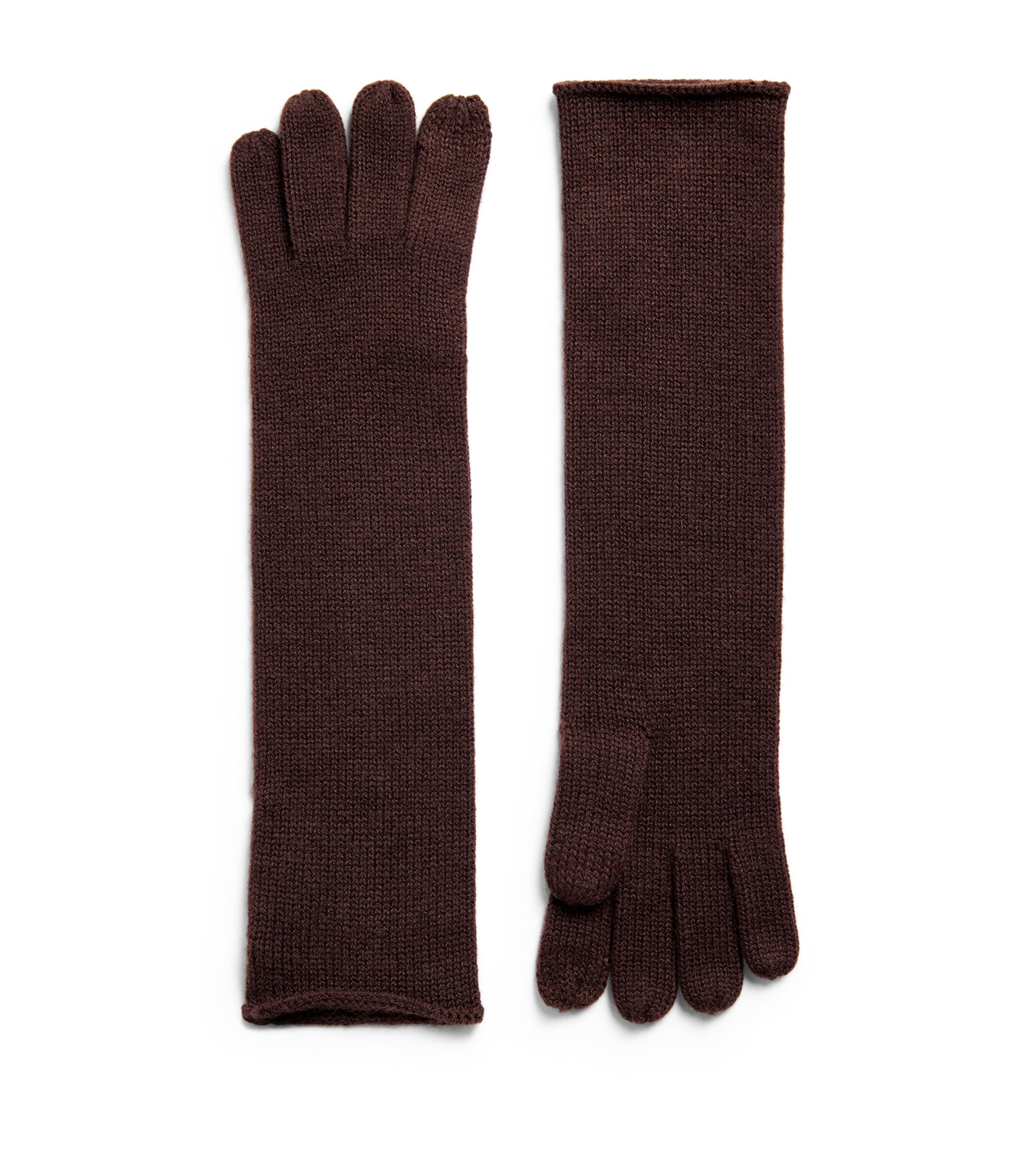 Long Wool-Cashmere Gloves