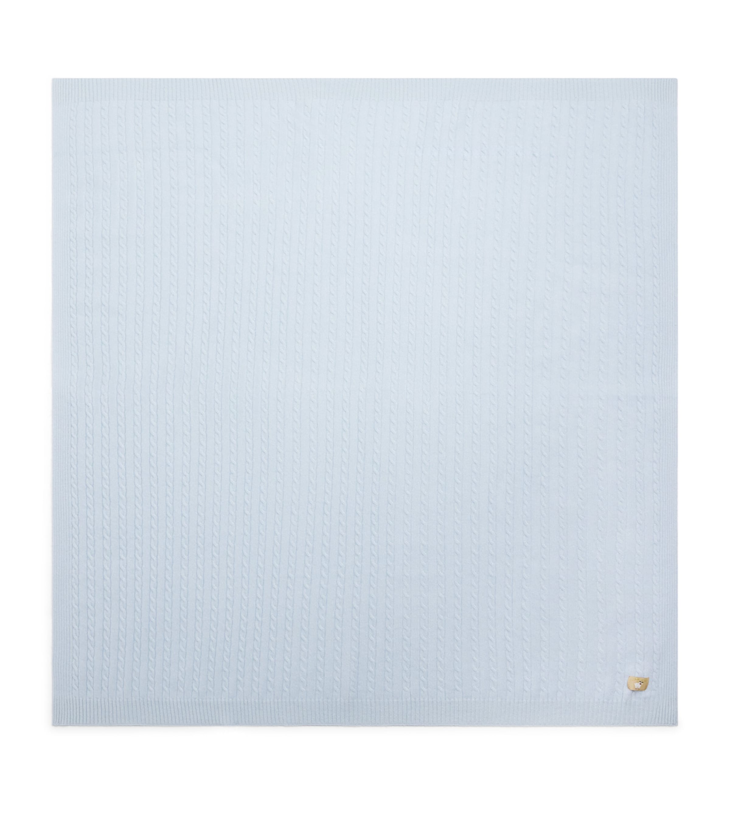 Purebaby Cashmere Cable-Knit Blanket Pnbmel Pale Blu Mlng