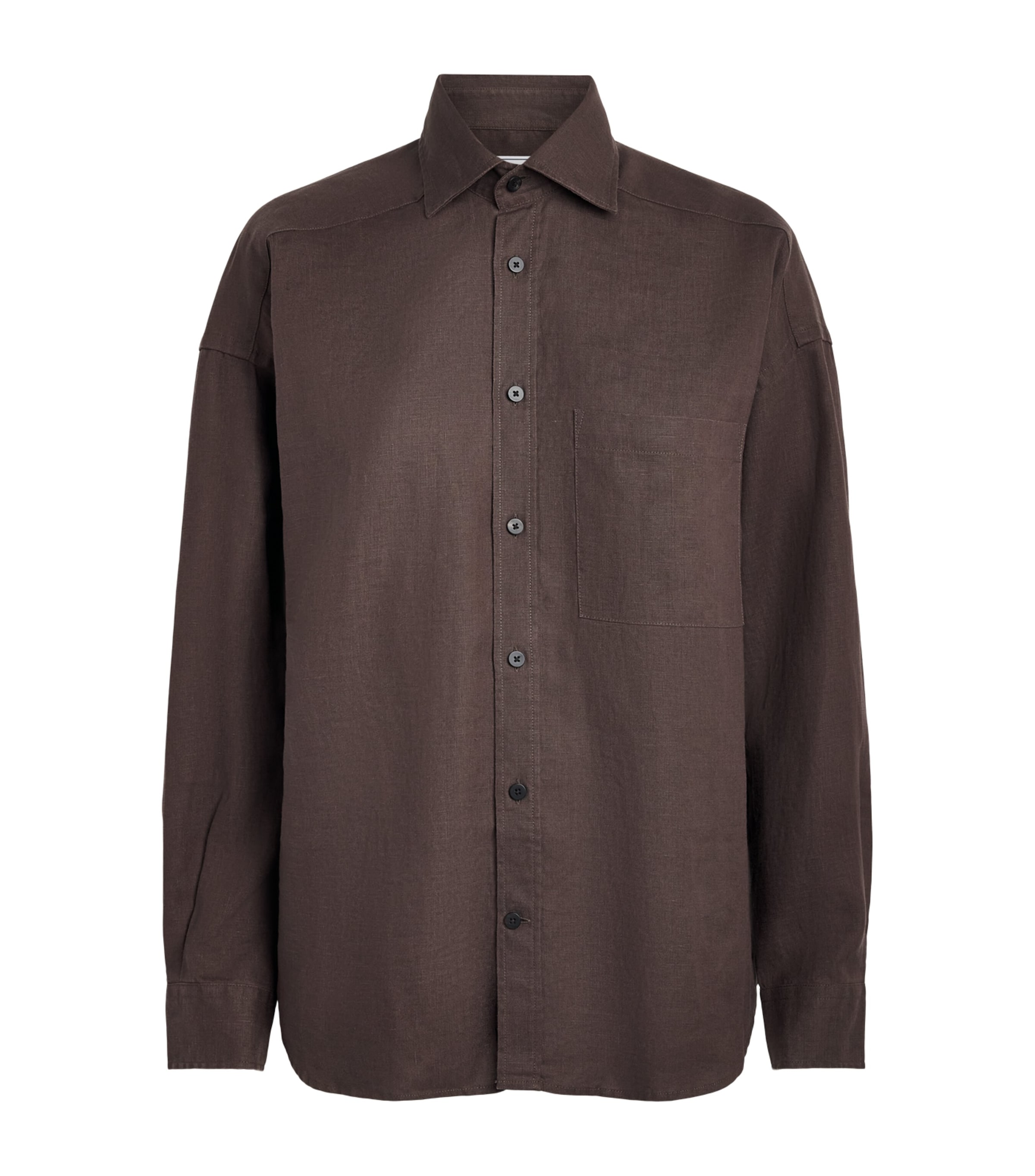 With Nothing Underneath Womens Hemp The Weekend Shirt Chocolate