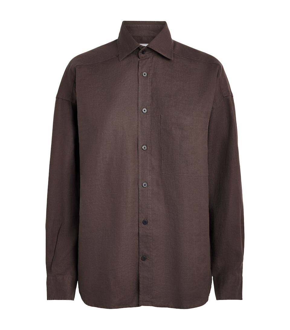 With Nothing Underneath Womens Hemp The Weekend Shirt Chocolate