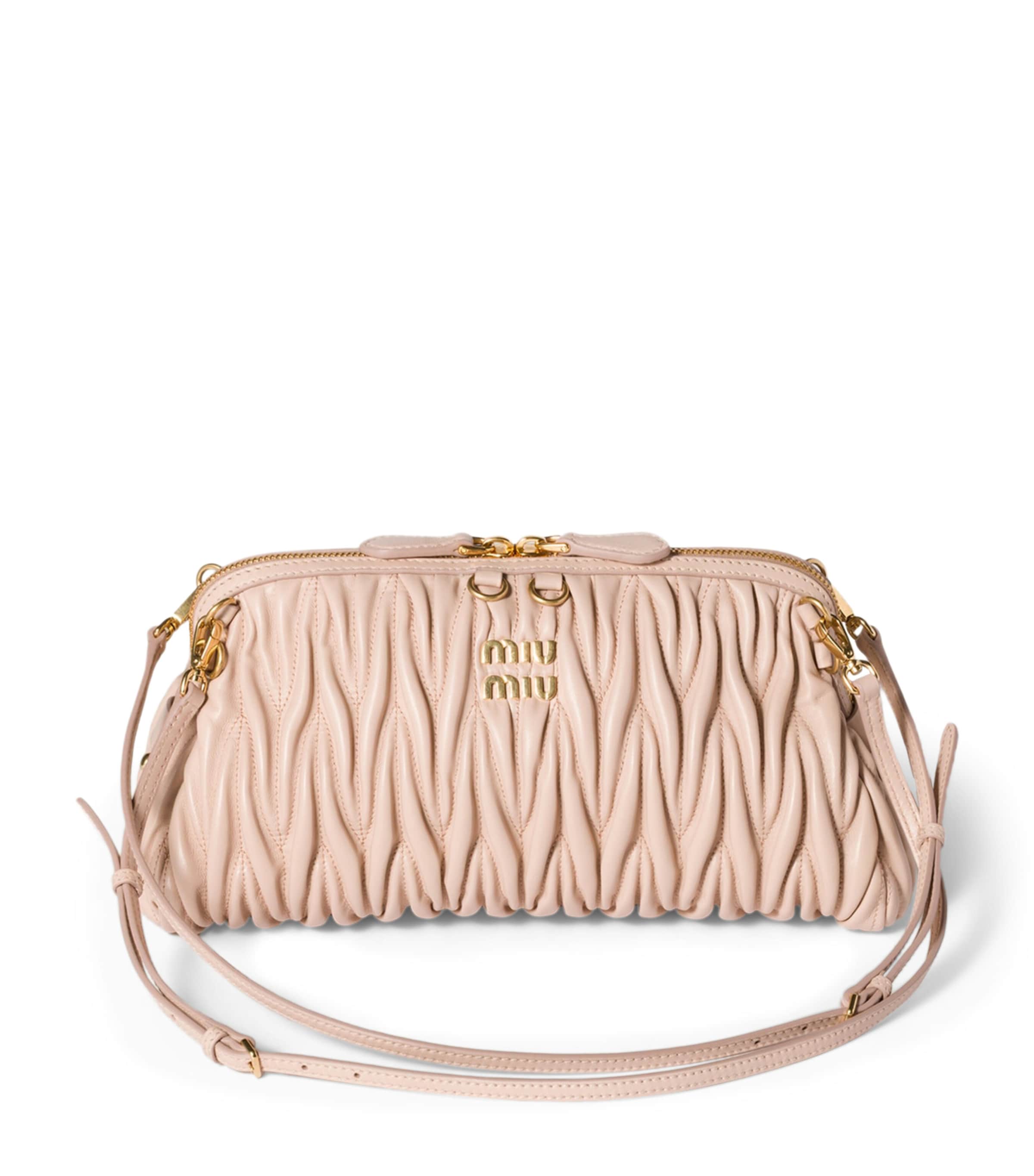 Matelassé Leather Clutch Bag