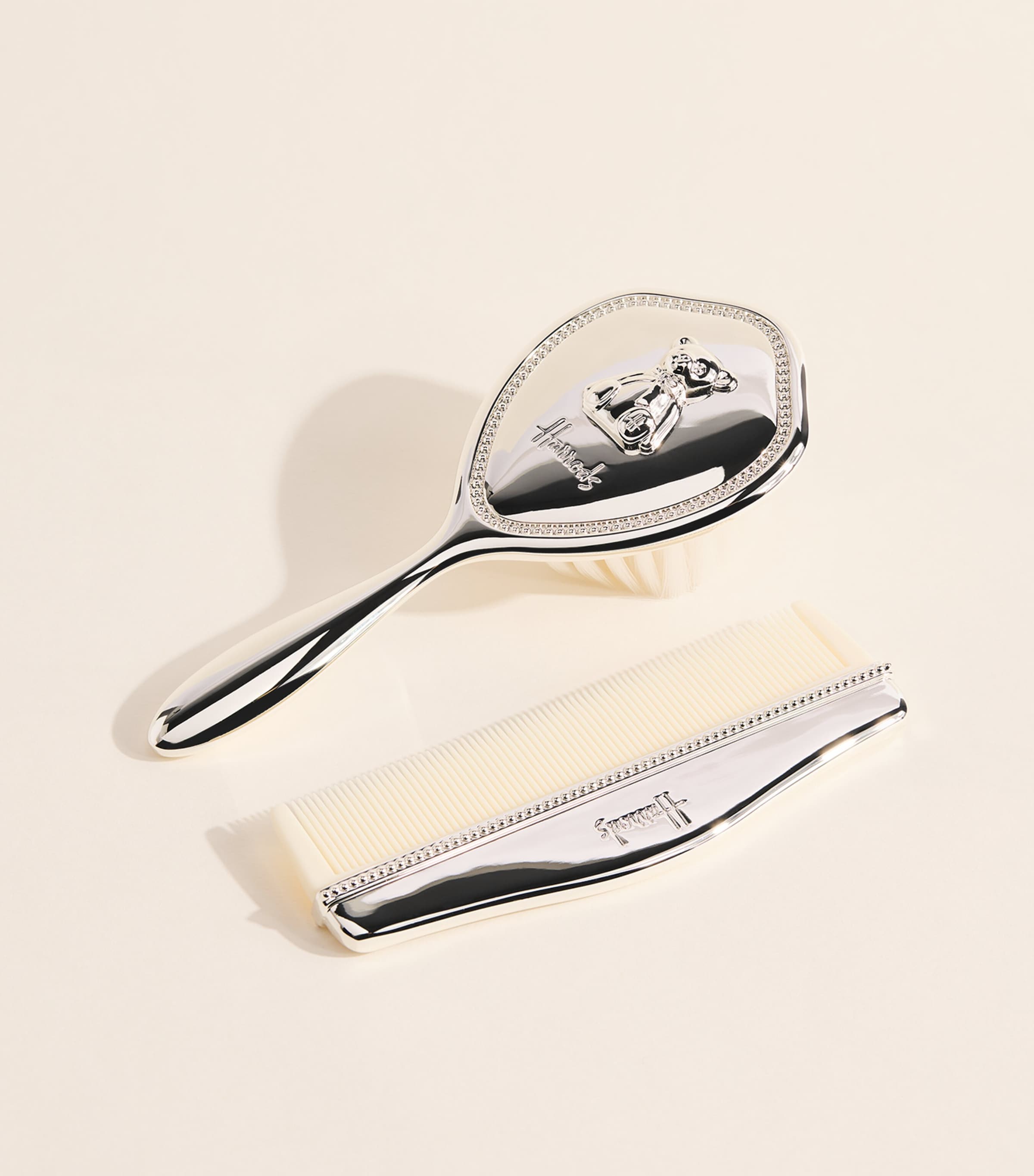 Harrods Brush and Comb Set Silver