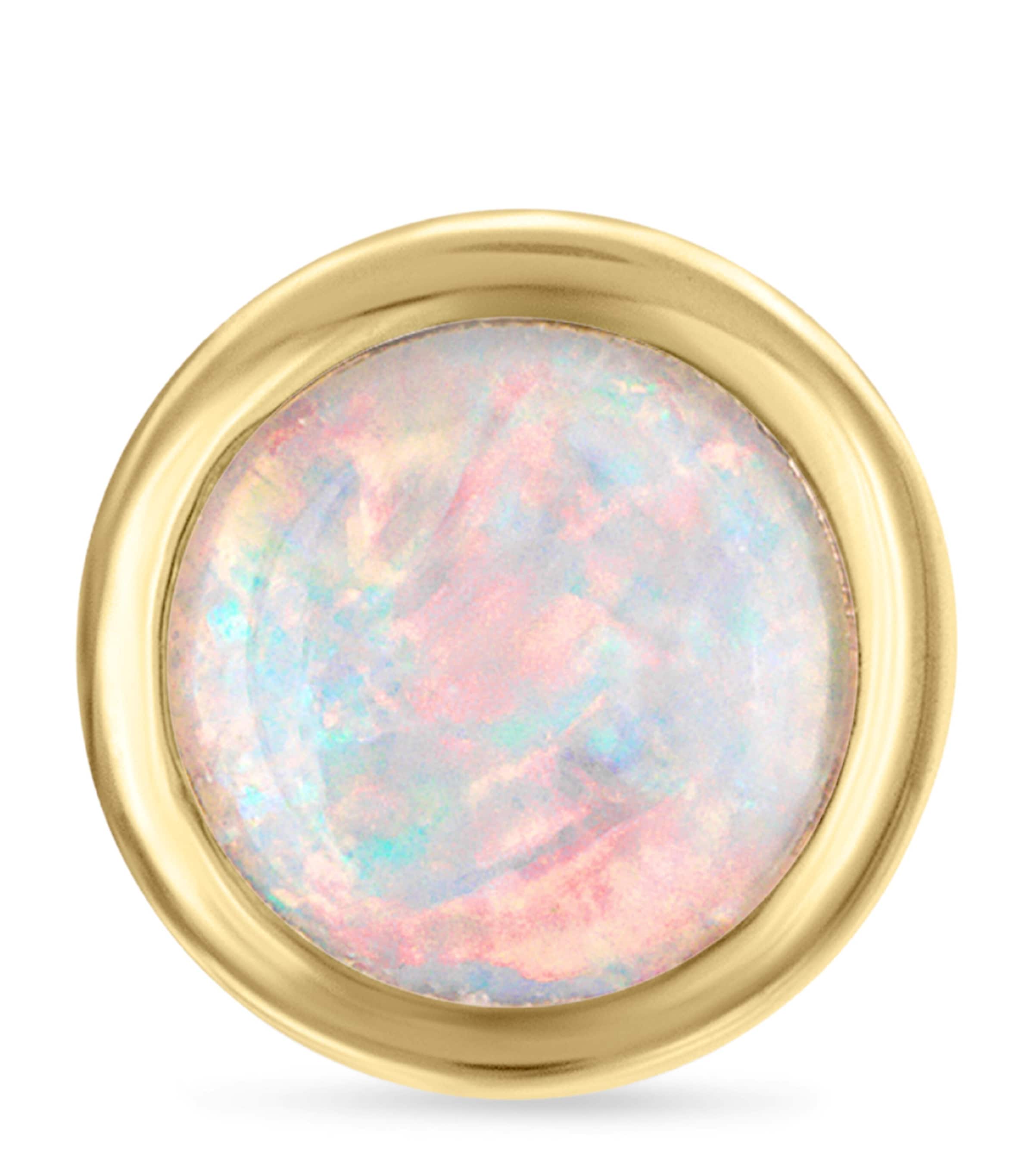 Maria Tash Opal Threaded Stud Earring (3mm) Yellow Gold