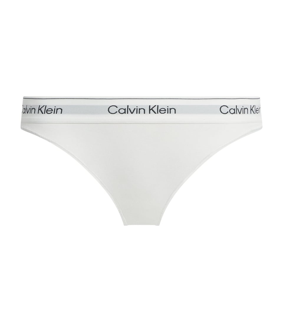 Calvin Klein Womens Cotton-Modal Icon Bikini Briefs White