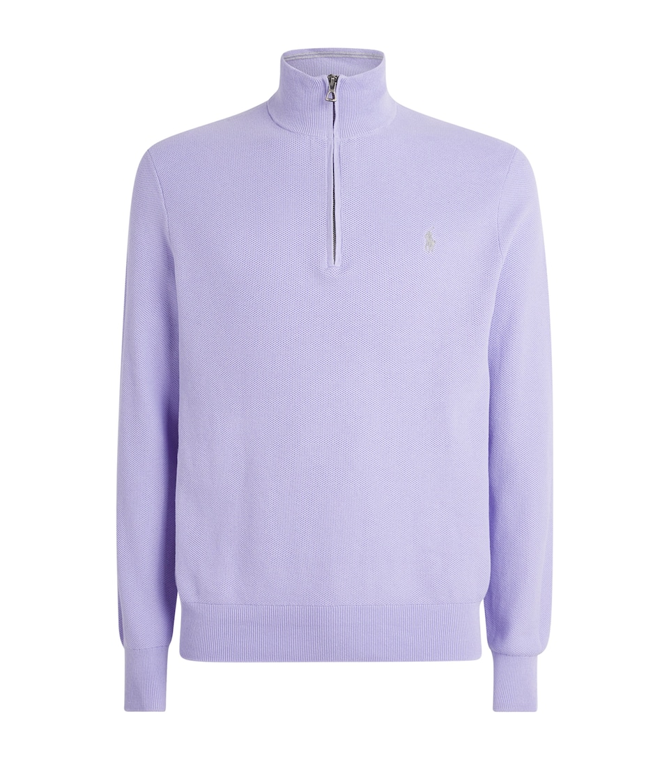 Cotton Quarter-Zip Sweater