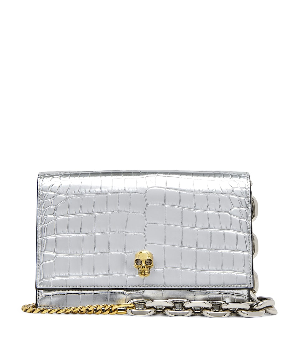 Small Leather Skull Cross-Body Bag